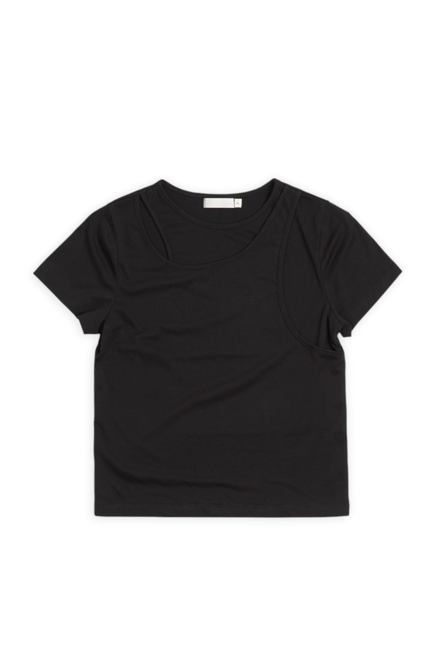 交疊簍空 天絲棉上衣