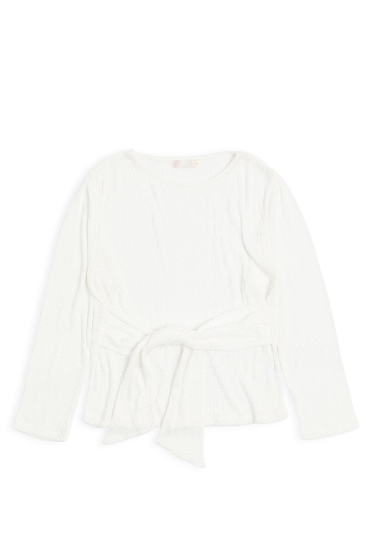 綁腰造型 簍空針織罩衫