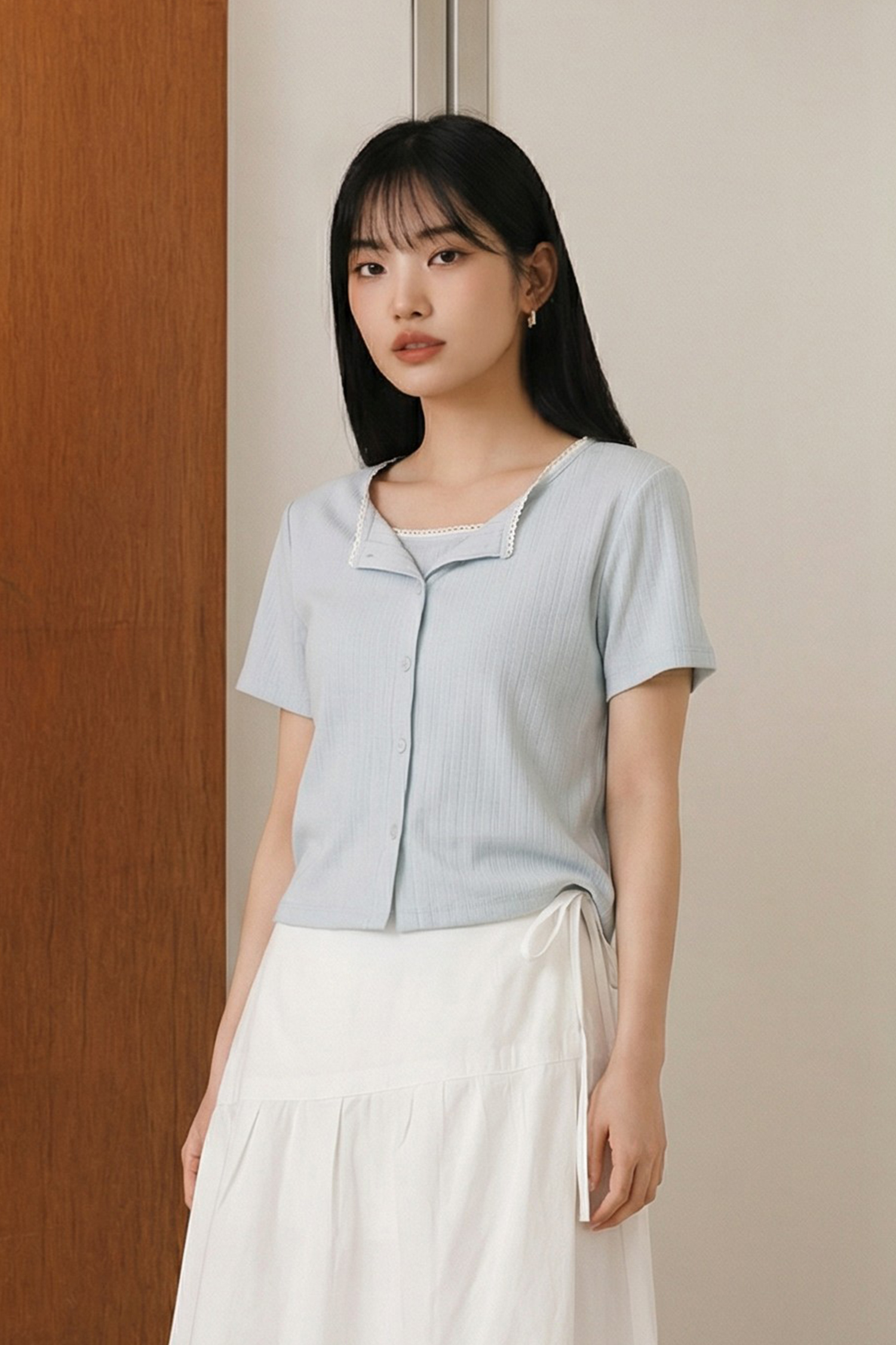 緹花蕾絲 外套背心兩件組