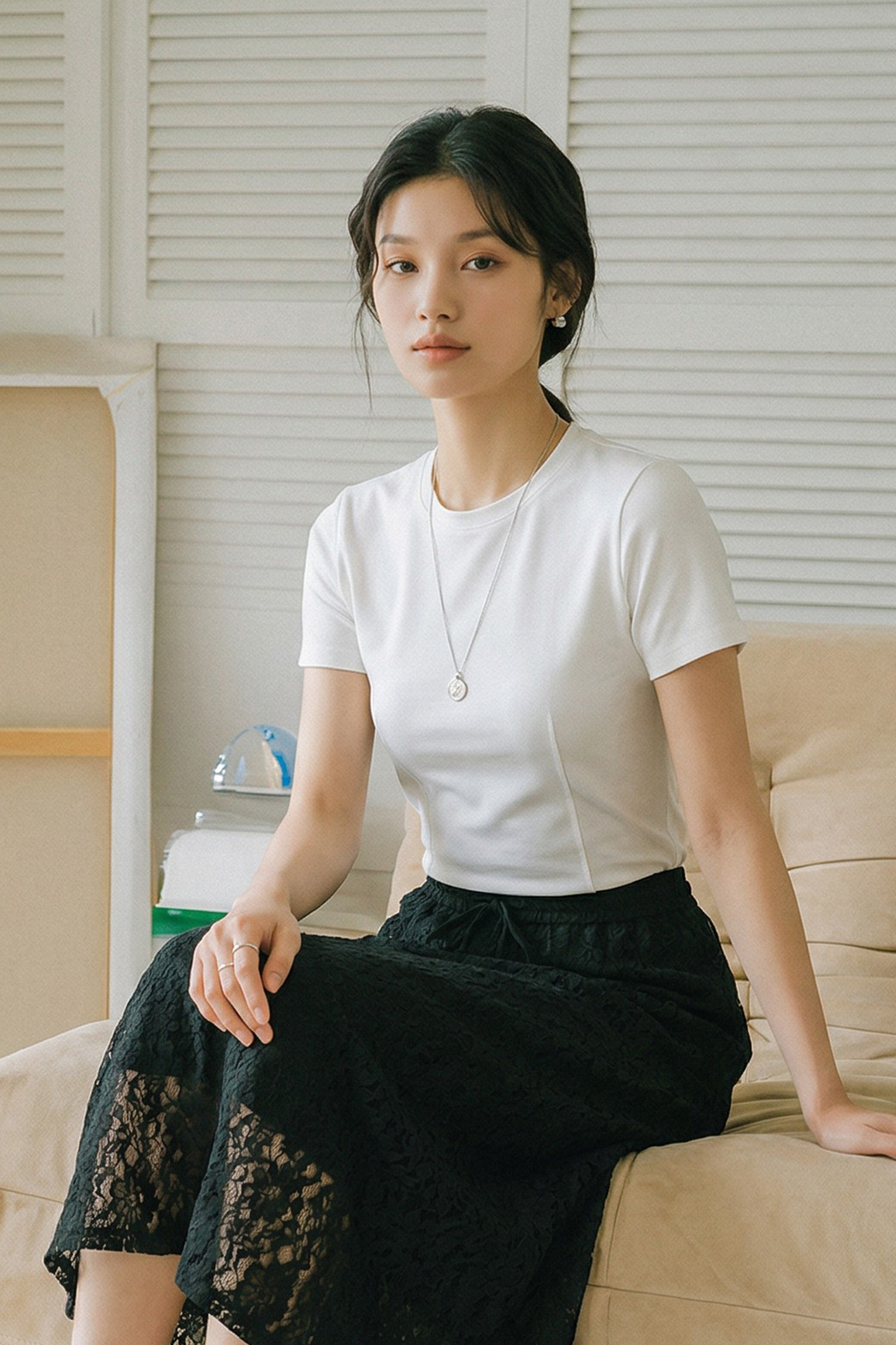 立體線條 親膚果凍上衣