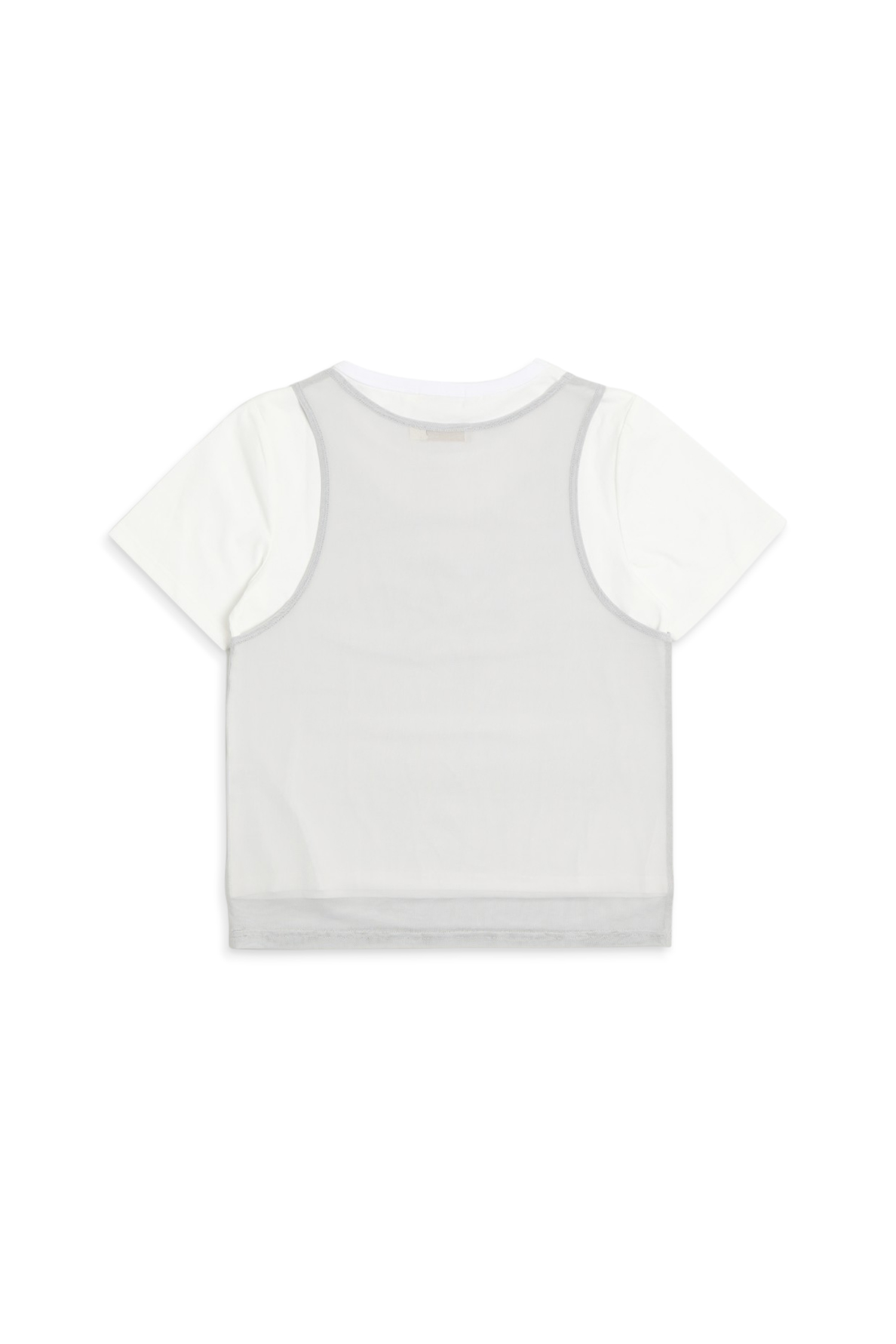 輕柔花影 雙層紗短袖上衣