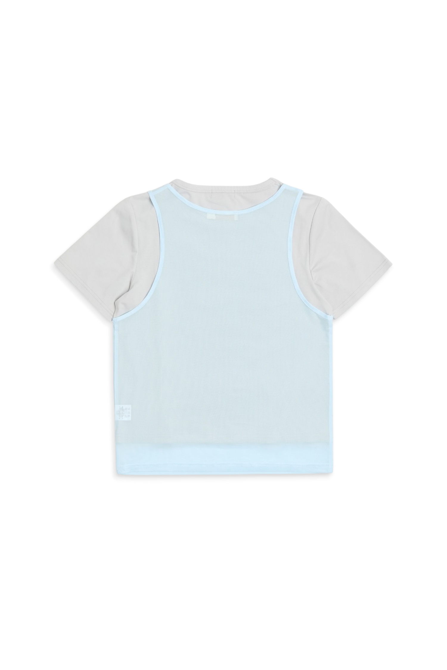 輕柔花影 雙層紗短袖上衣