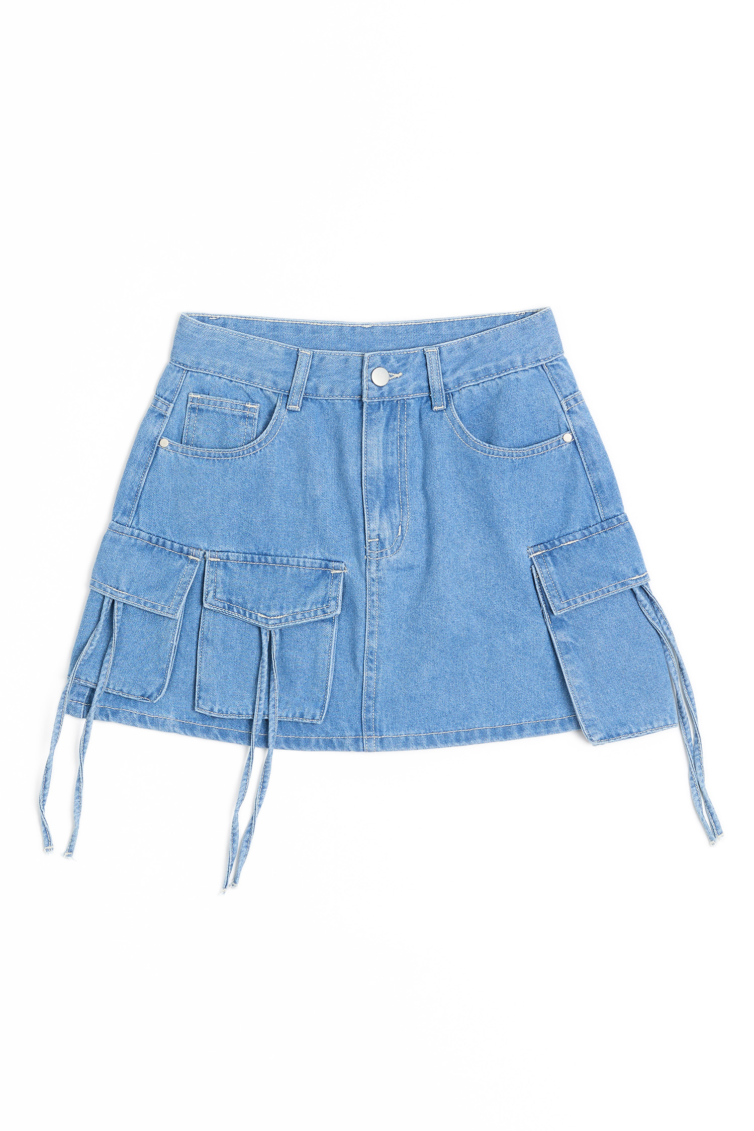 K:CODE 牛仔工裝迷你裙(女)