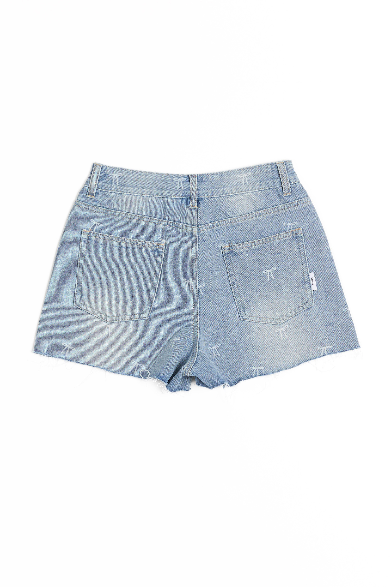 K:CODE 滿版蝴蝶結 牛仔短褲(女)