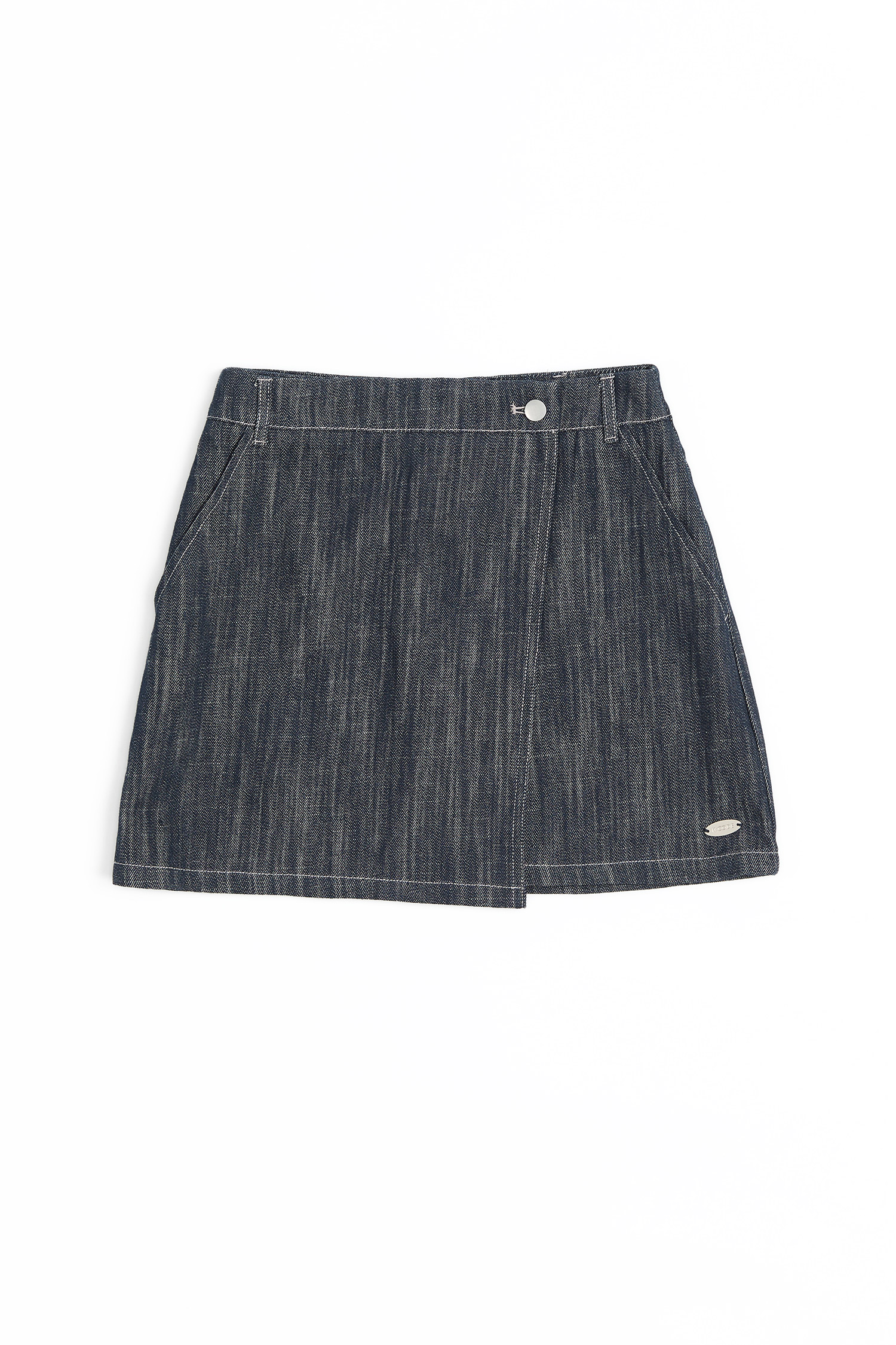 K:CODE 牛仔蓋片短裙(女)