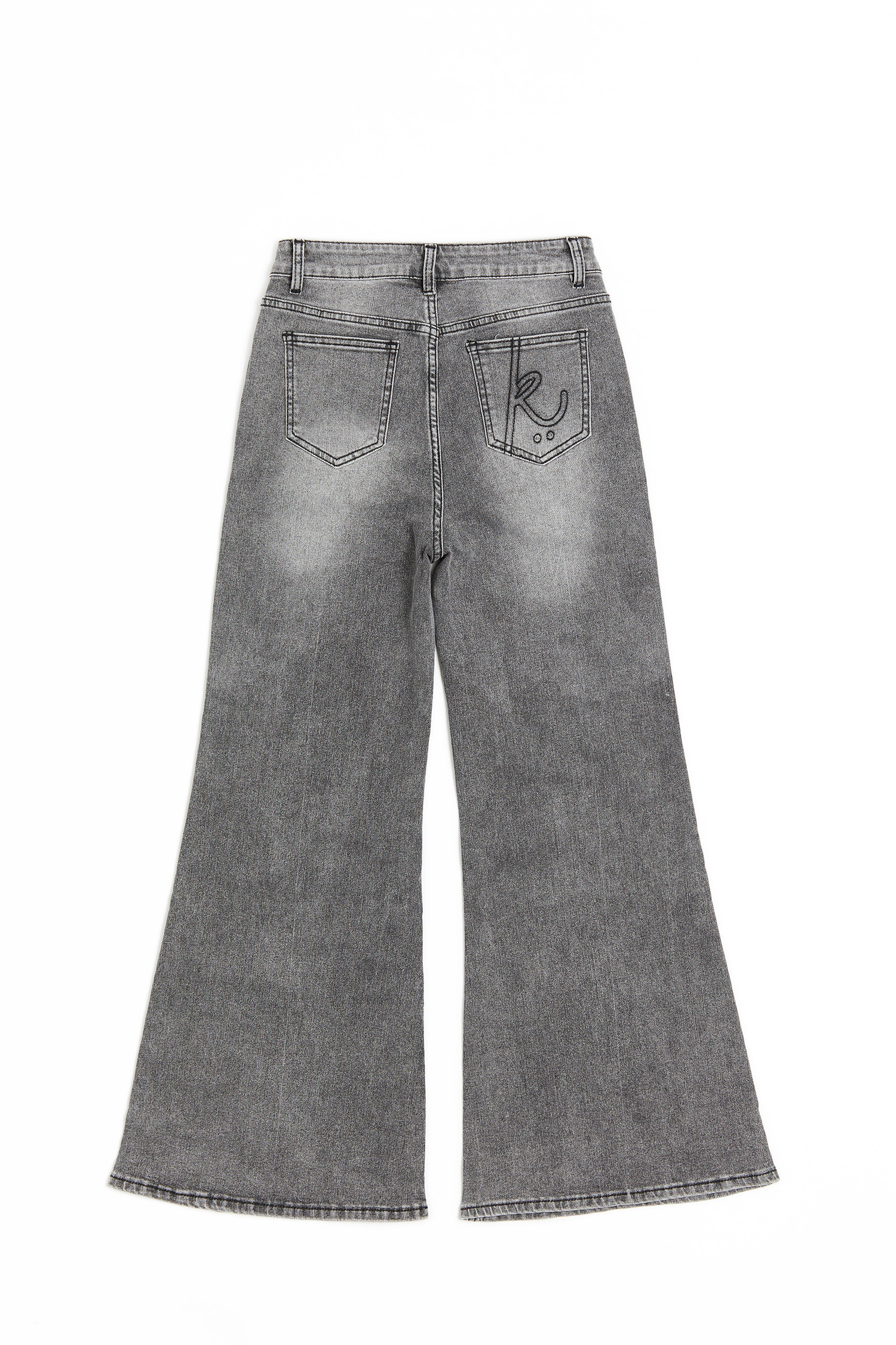 修身長腿 彈力喇叭牛仔褲(女)