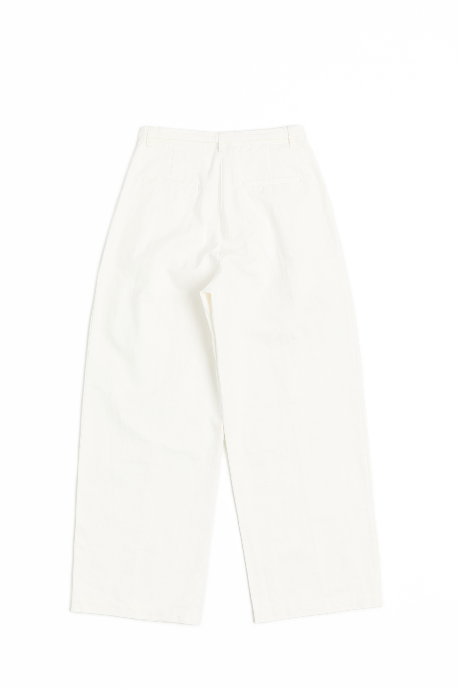 挺料斜紋 腰帶直筒廓型褲(女)