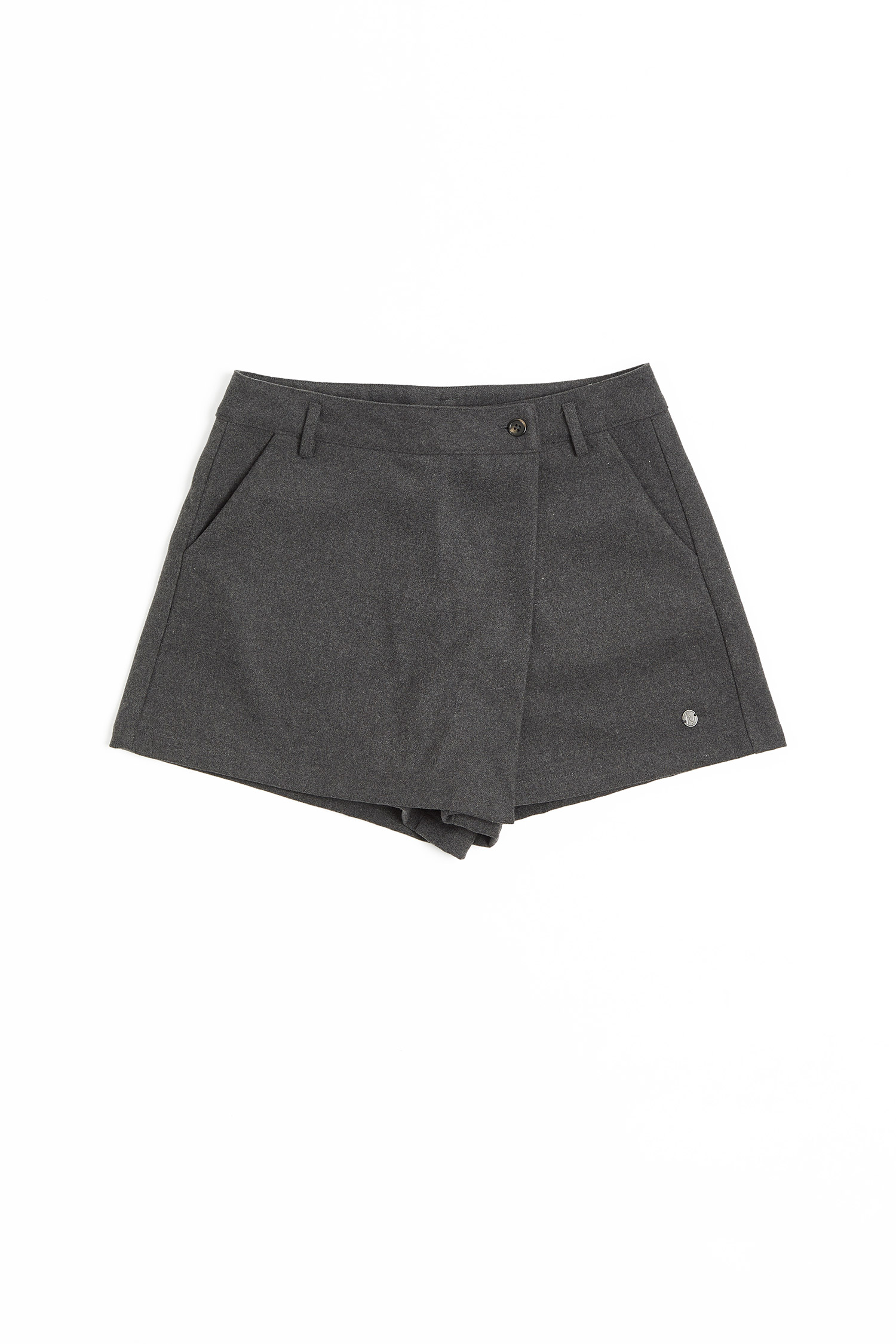 斜切A字毛呢褲裙(女)