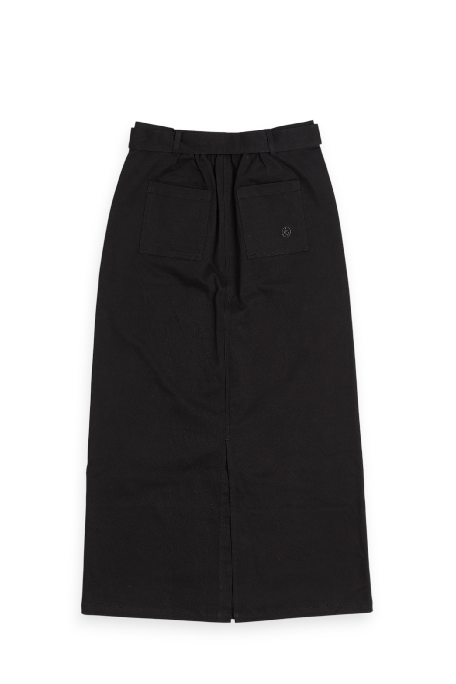 剪接腰頭 斜紋半身裙