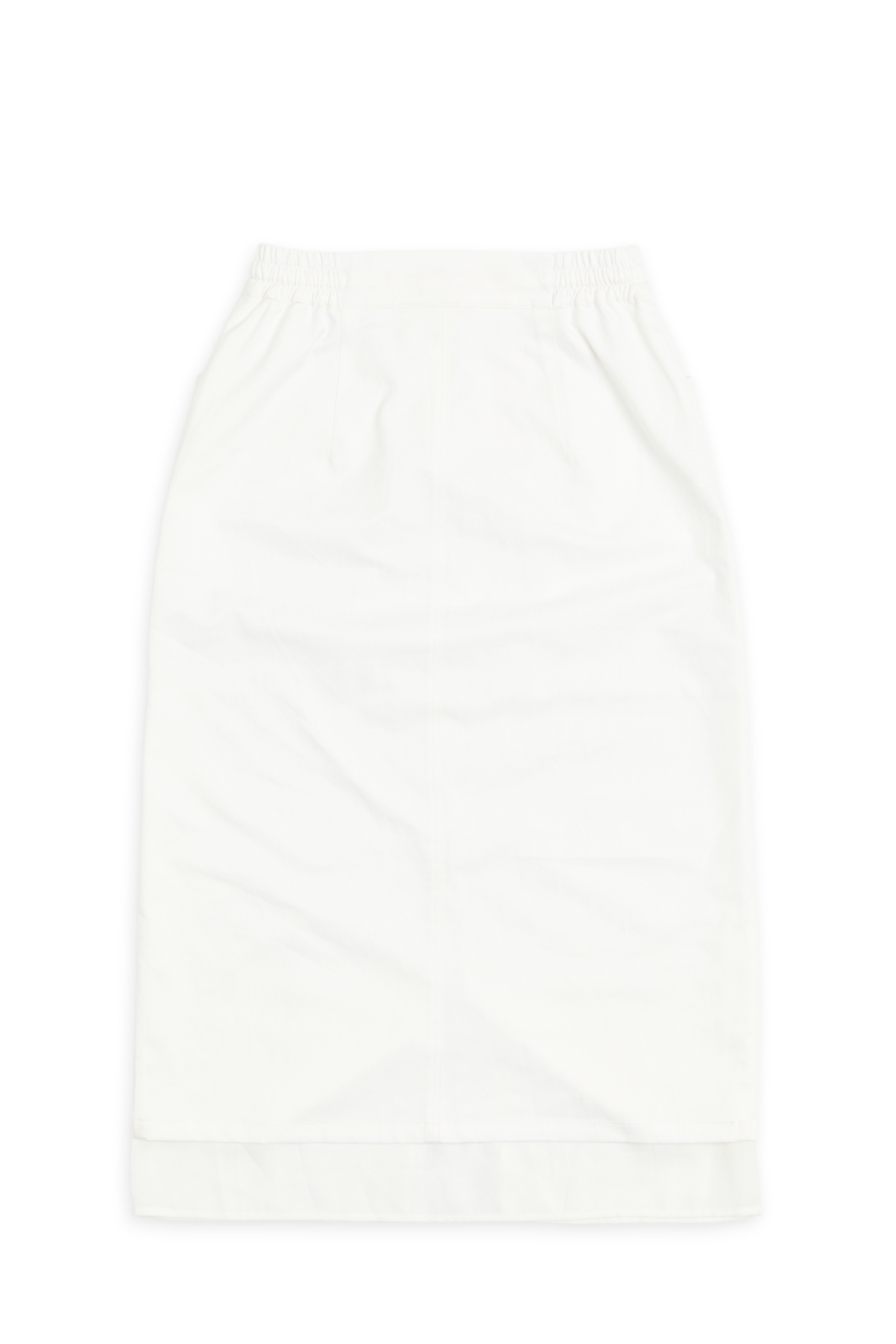 雪紡拼接修身直筒裙