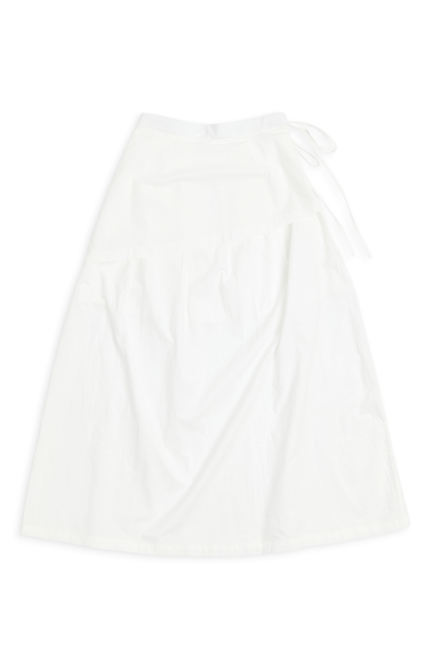 雙層造型 抓褶傘擺裙