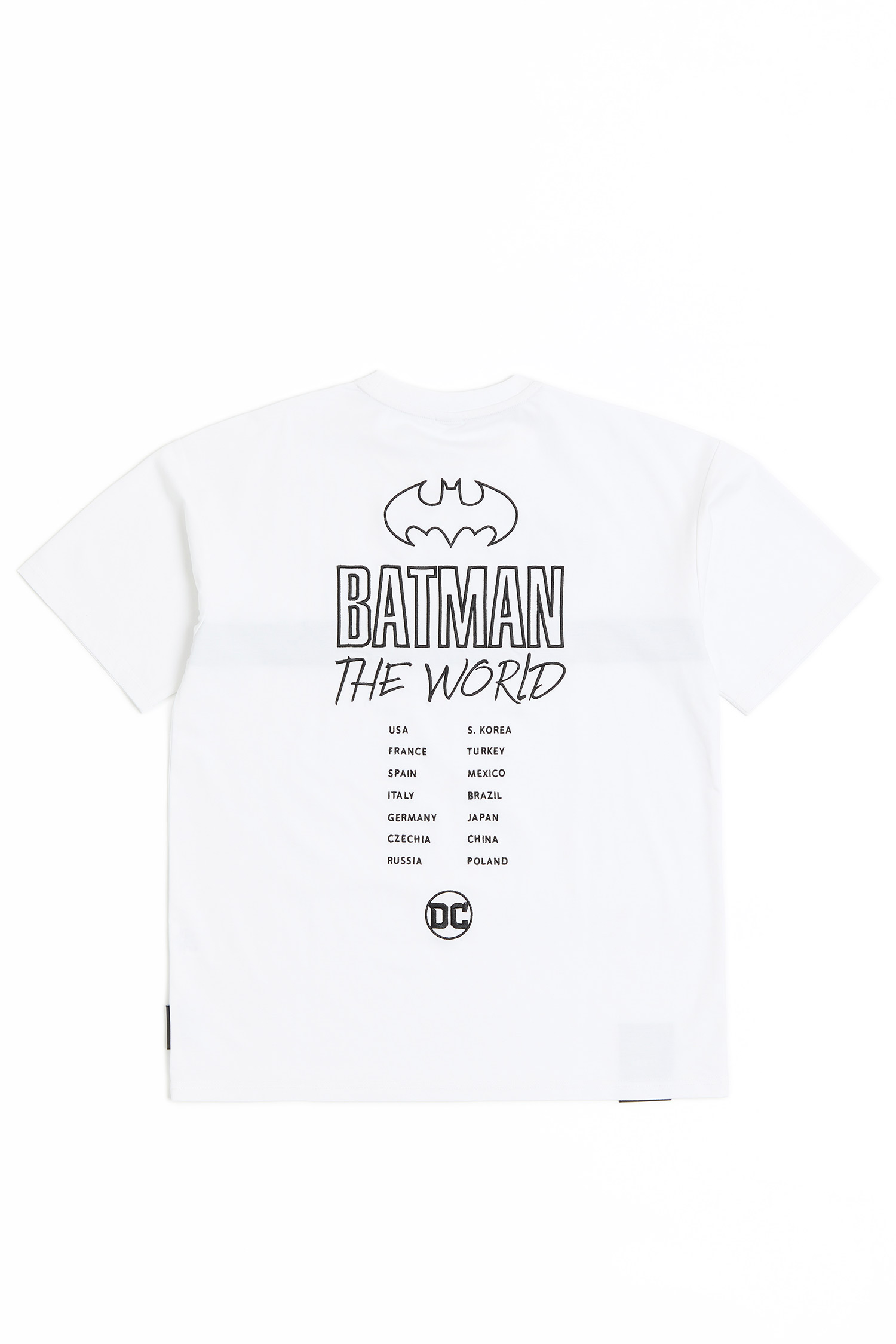 BATMAN 胸前剪接印花 短袖上衣