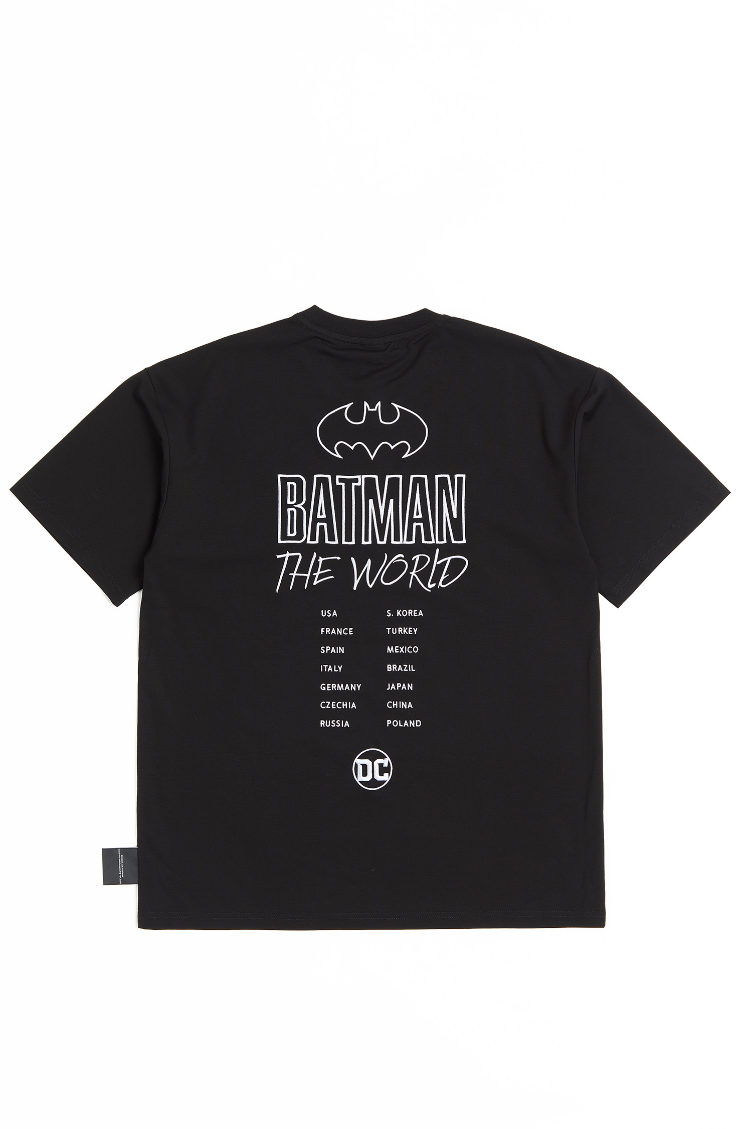 BATMAN 胸前剪接印花 短袖上衣