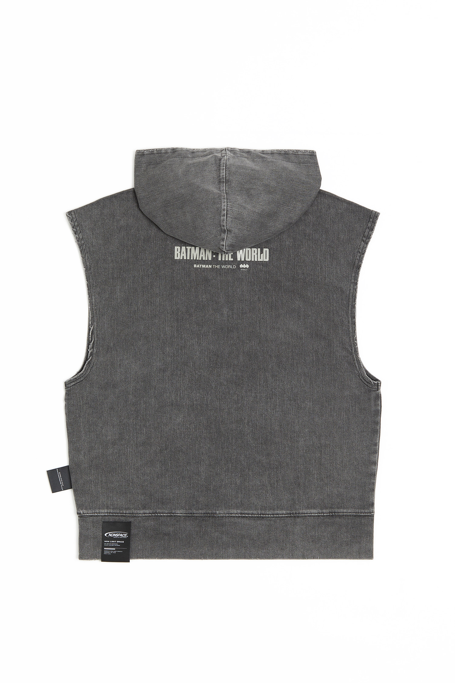 BATMAN 水洗牛仔連帽 無袖上衣