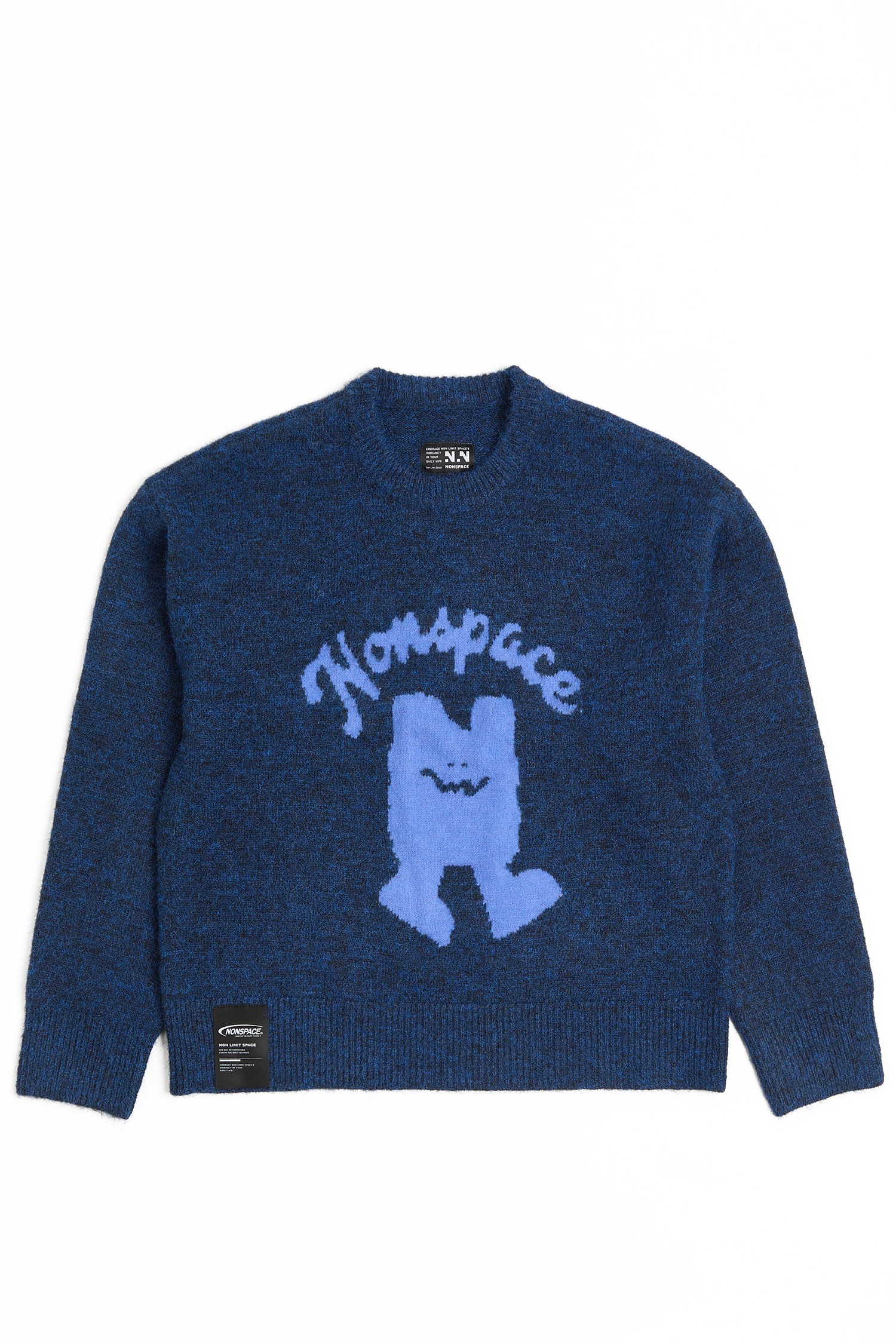 NONSPACE 品牌小N怪獸緹花 針織長袖毛衣