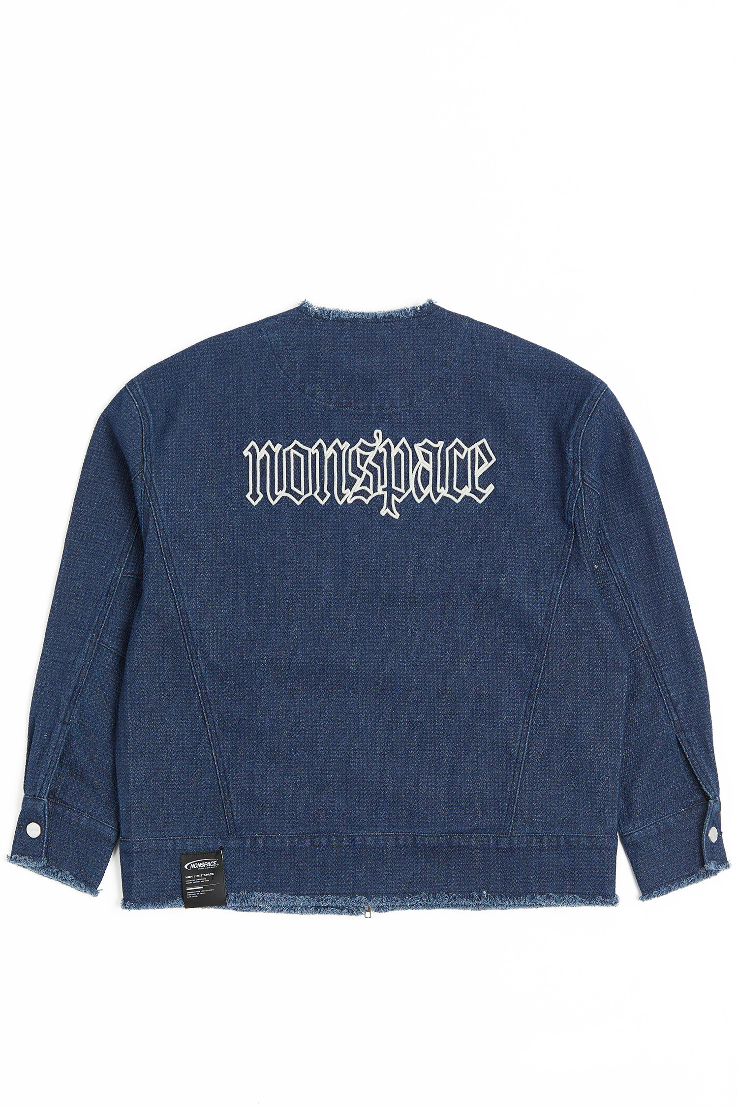 緹花牛仔 長袖襯衫式外套