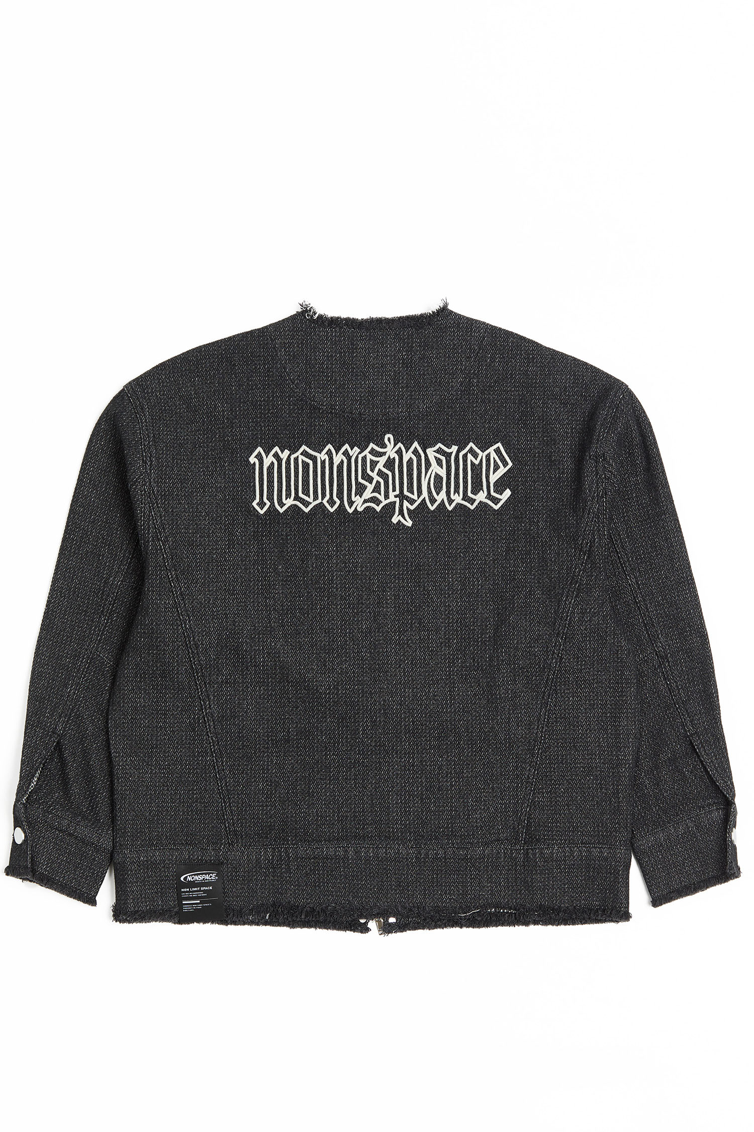 緹花牛仔 長袖襯衫式外套