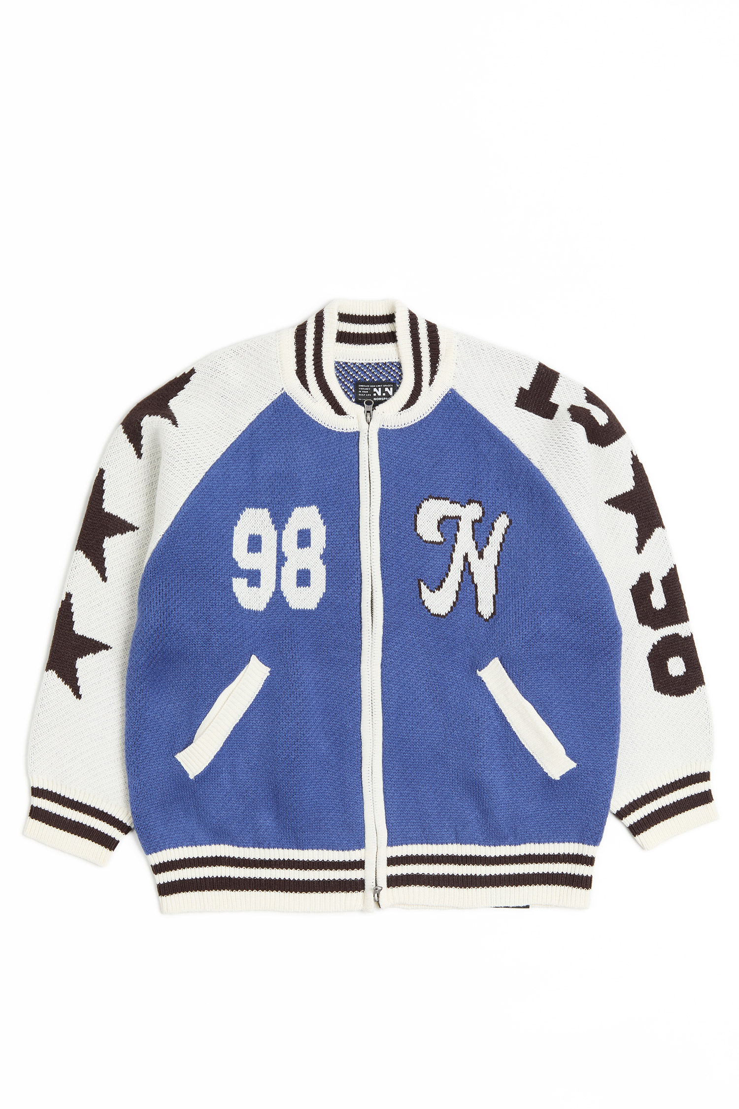 針織緹花棒球外套