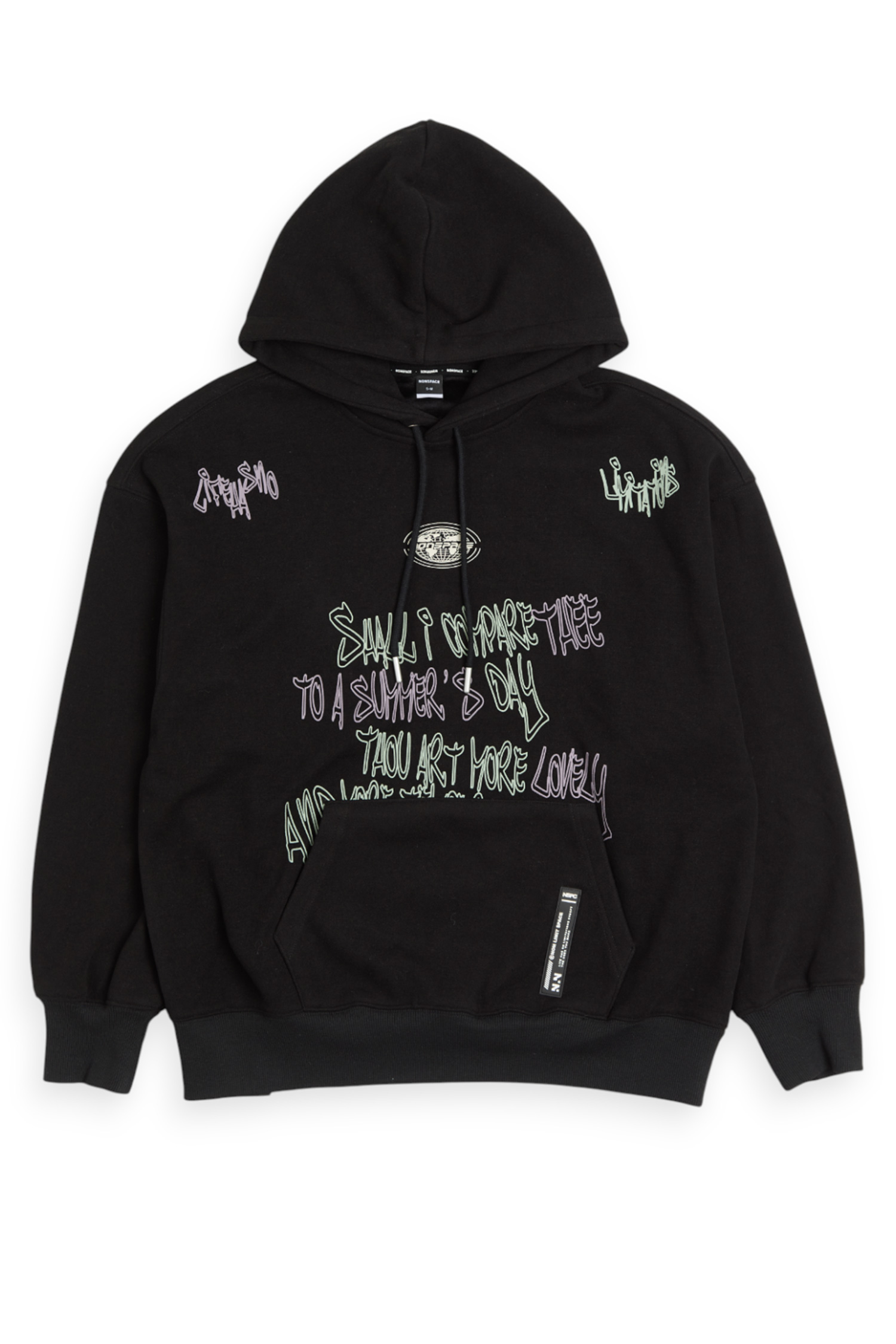 莎翁塗鴉連帽長袖上衣