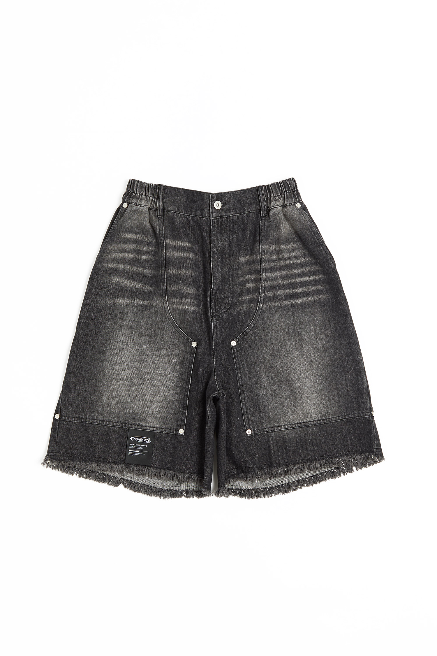 牛仔刷破 工裝短褲