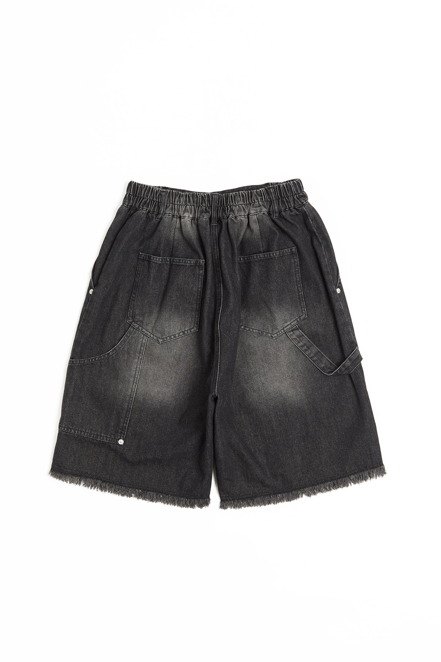 牛仔刷破 工裝短褲