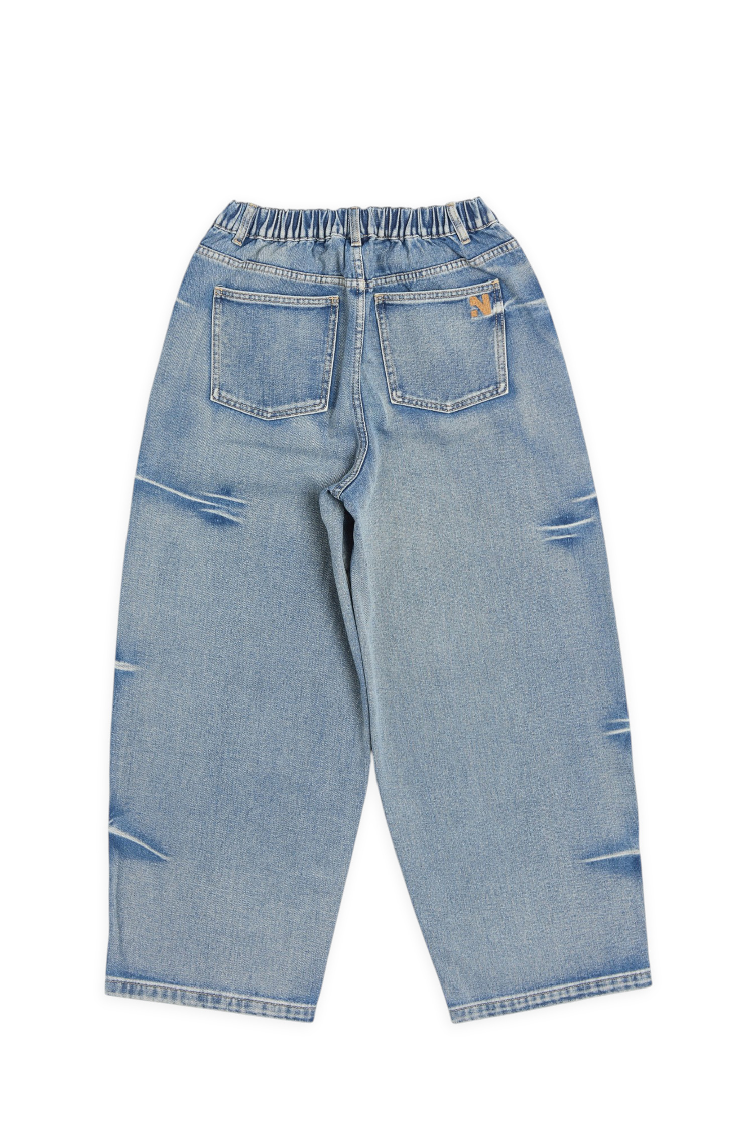 手折貓鬚 重水洗 牛仔長褲