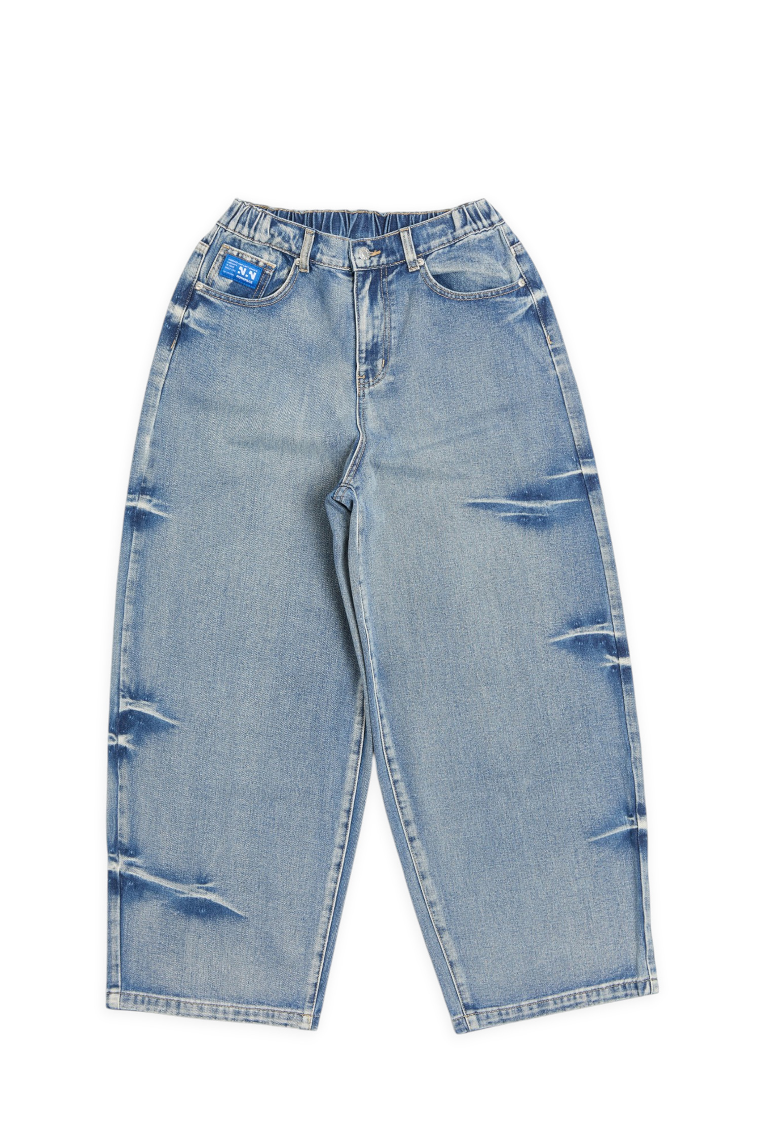 手折貓鬚 重水洗 牛仔長褲