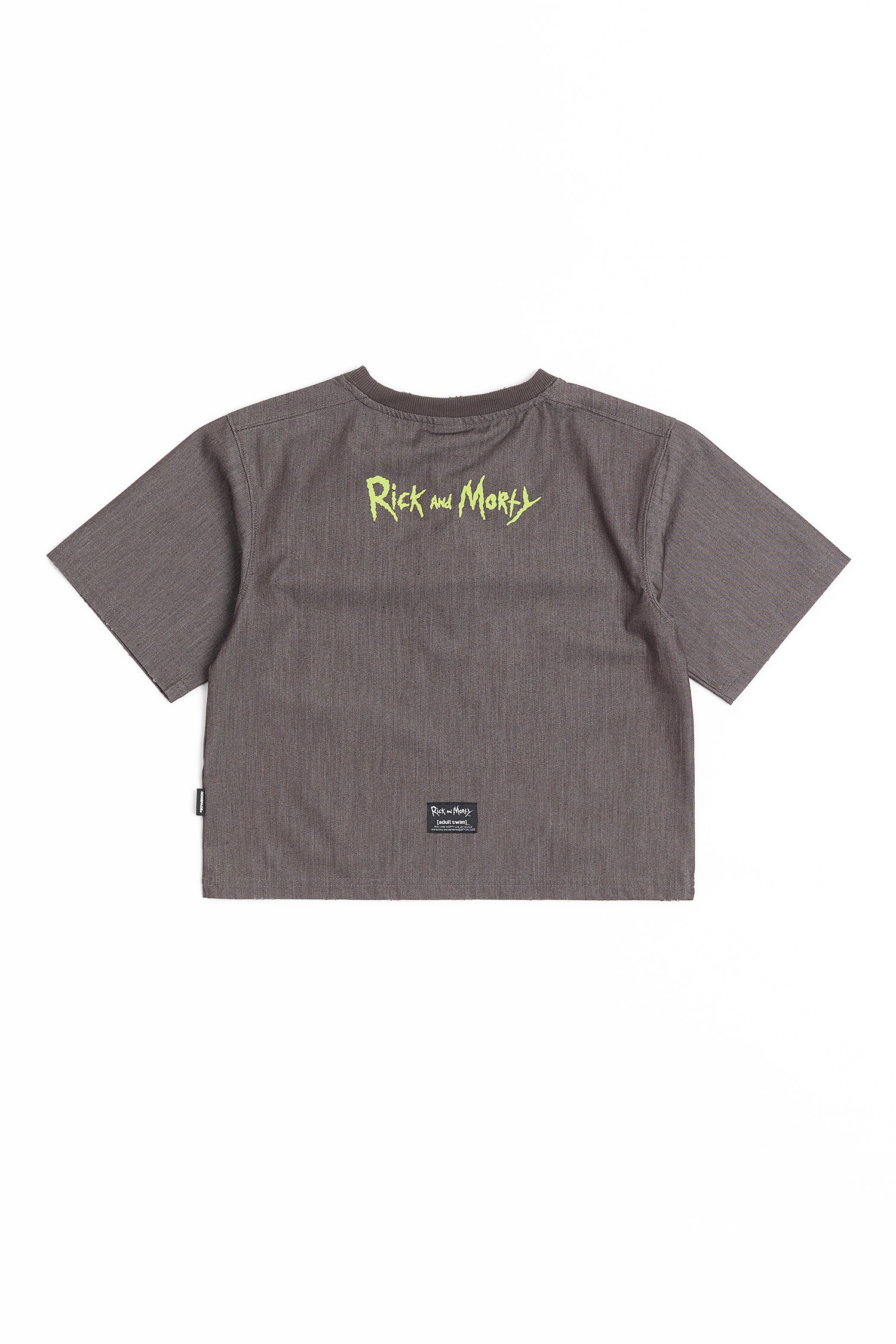 Rick and Morty 仿牛仔塗鴉印花 短袖上衣(女)