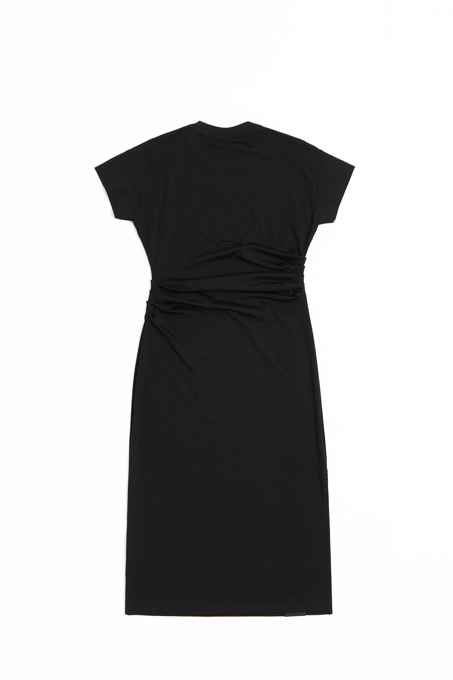 NONSPACE 抓褶剪接連身短袖洋裝(女)