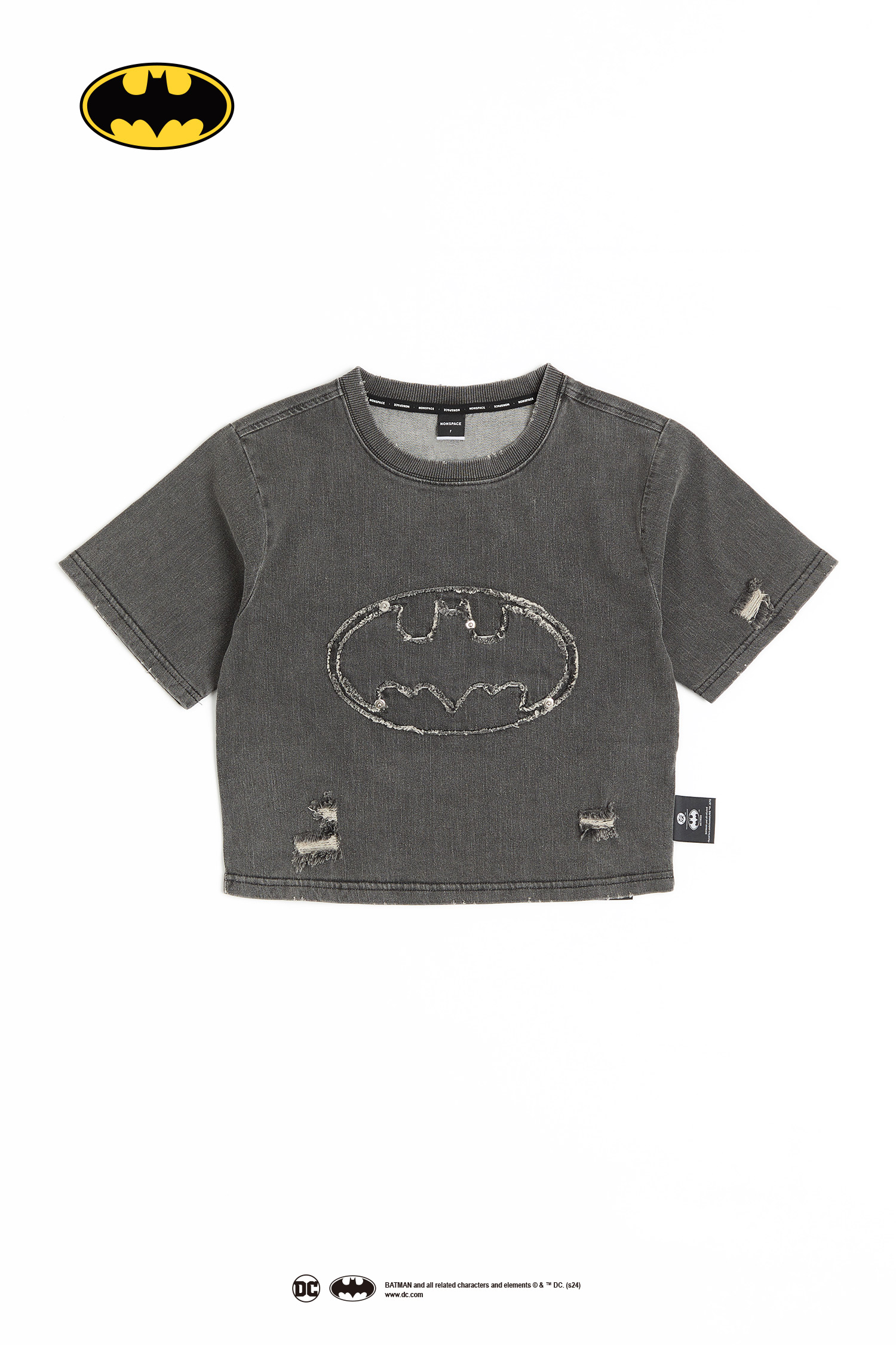 BATMAN 水洗牛仔貼布繡 短袖上衣(女)
