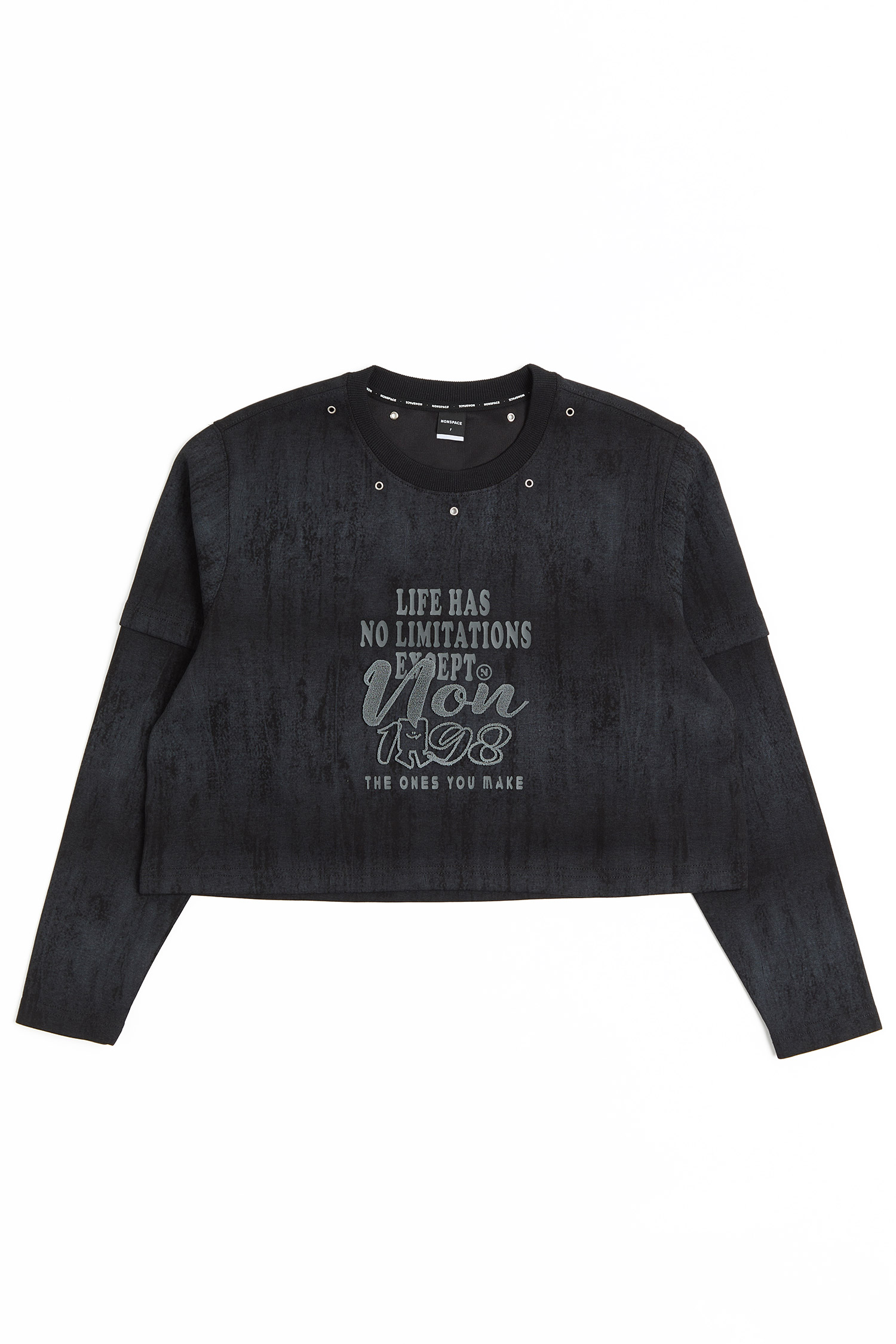 小怪獸立體繡花長袖上衣(女)