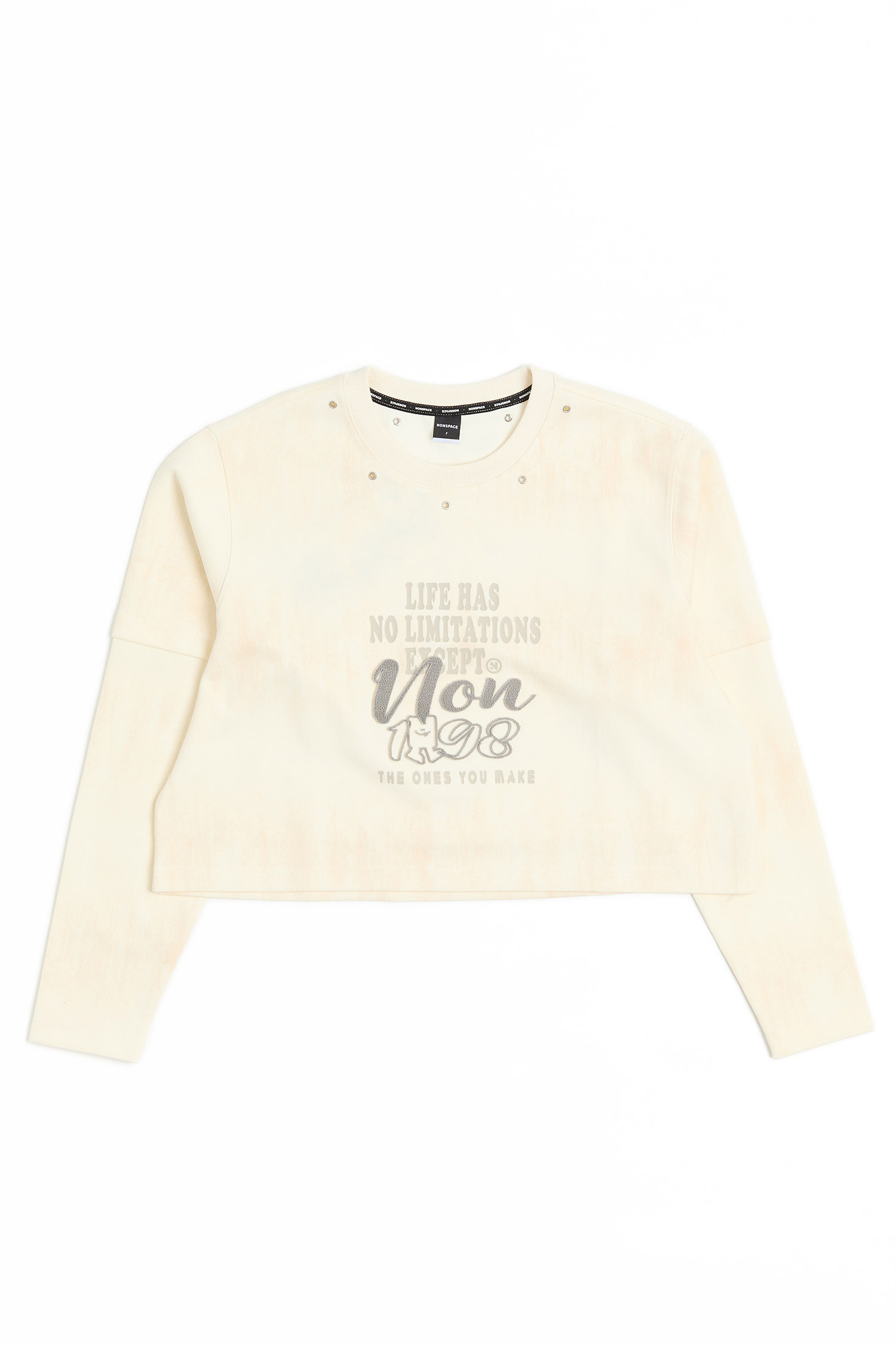 小怪獸立體繡花長袖上衣(女)