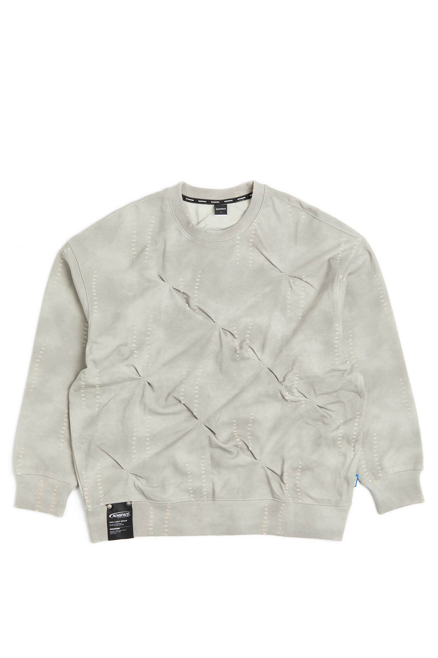 純棉 蠟染褶紋 長袖上衣(女)