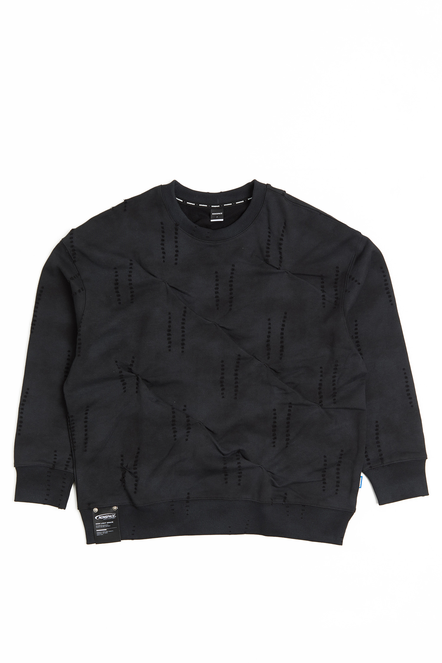 純棉 蠟染褶紋 長袖上衣(女)