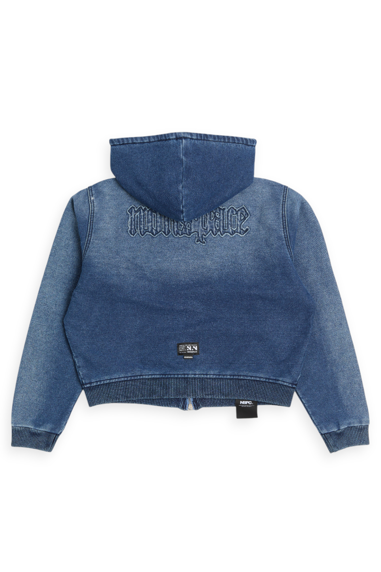 火山絨 牛仔連帽長袖外套(女)