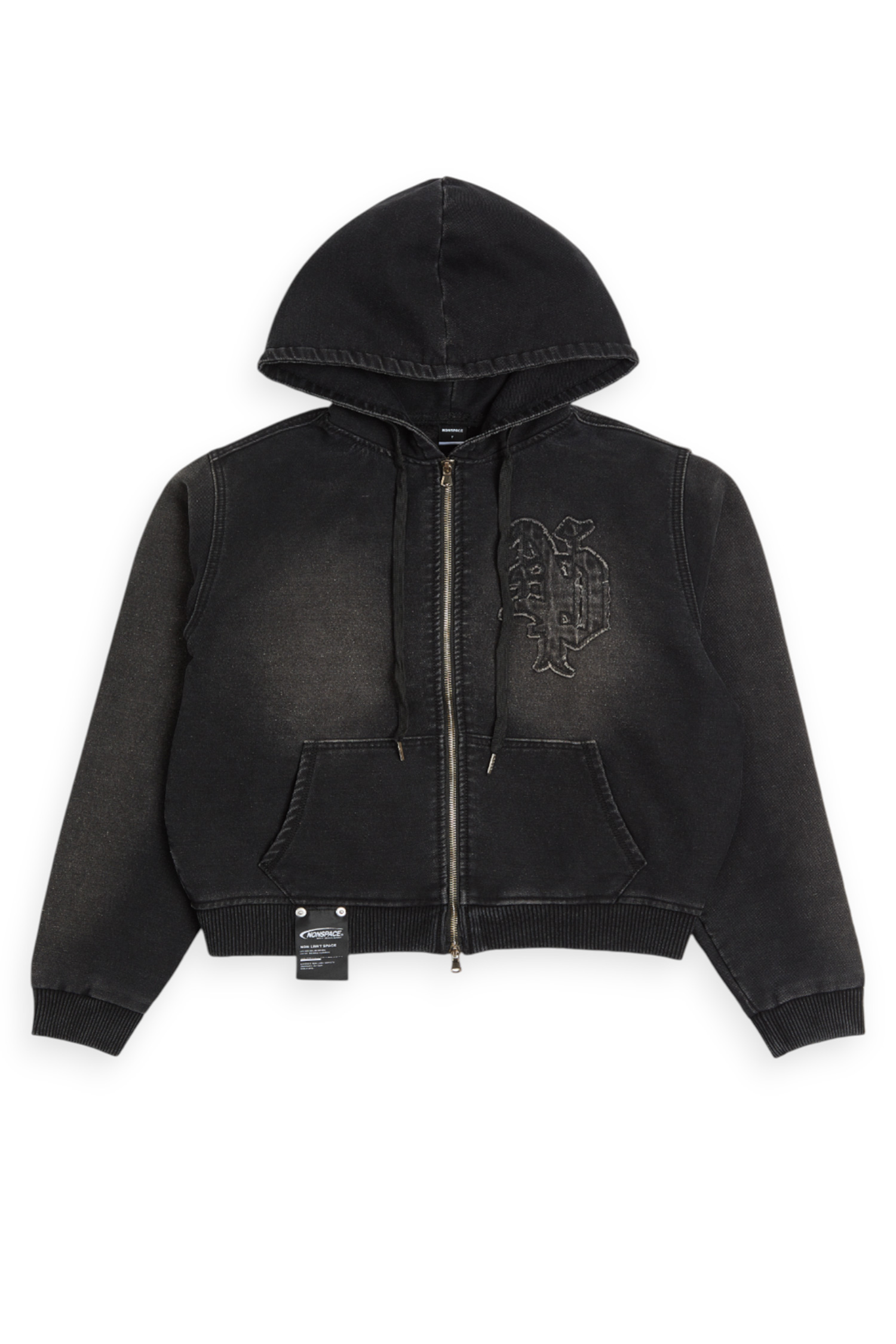 火山絨 牛仔連帽長袖外套(女)