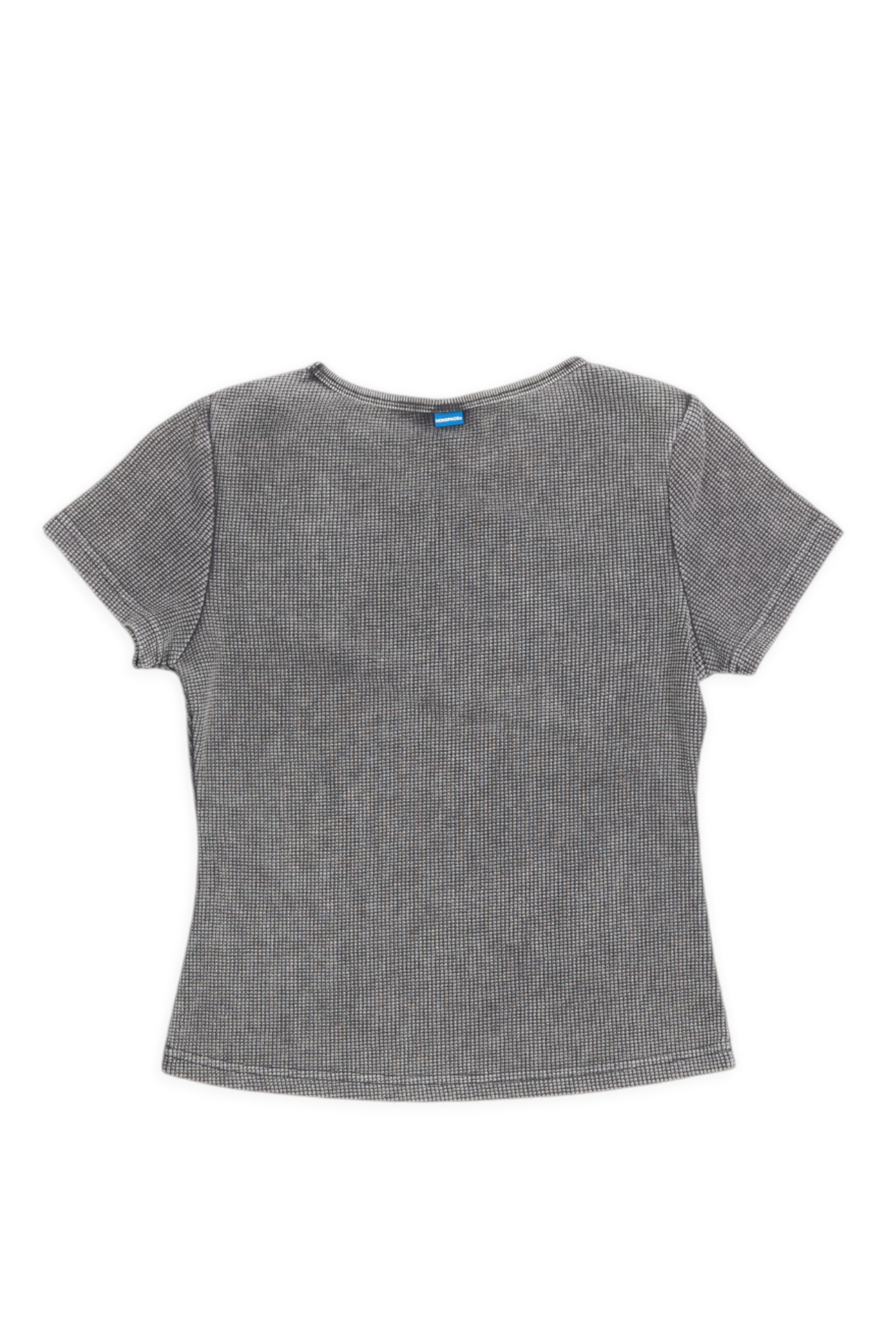 品牌LOGO洗舊感短袖上衣(女)