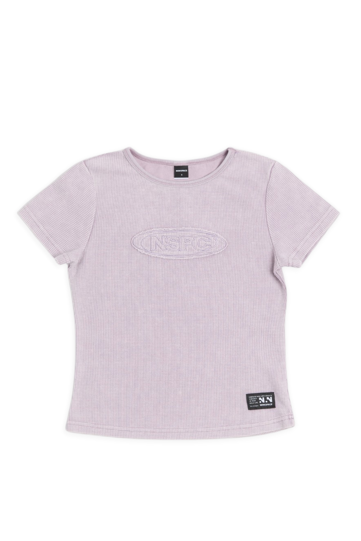 品牌LOGO洗舊感短袖上衣(女)