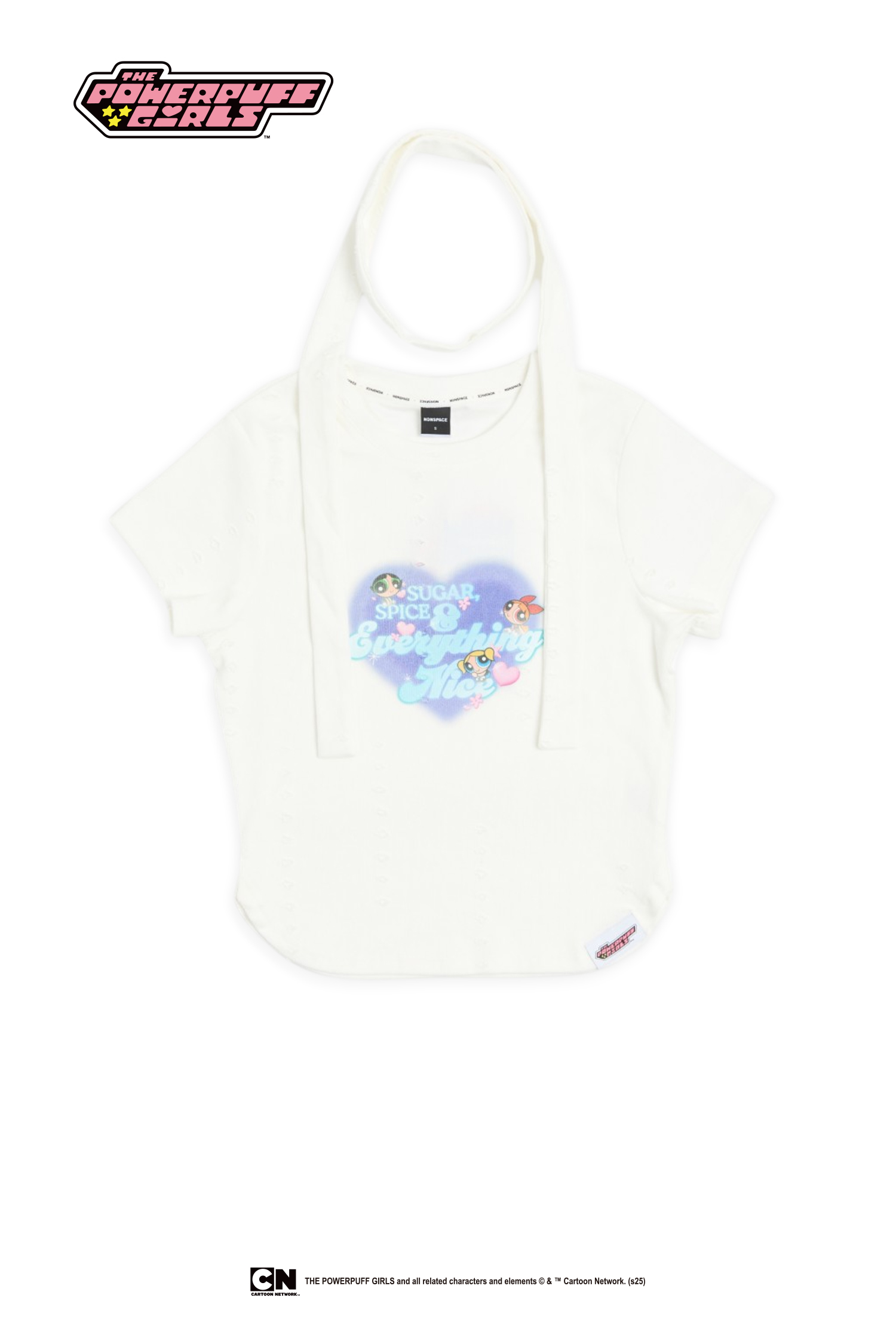 飛天小女警 極度修身 附圍巾短袖上衣(女)