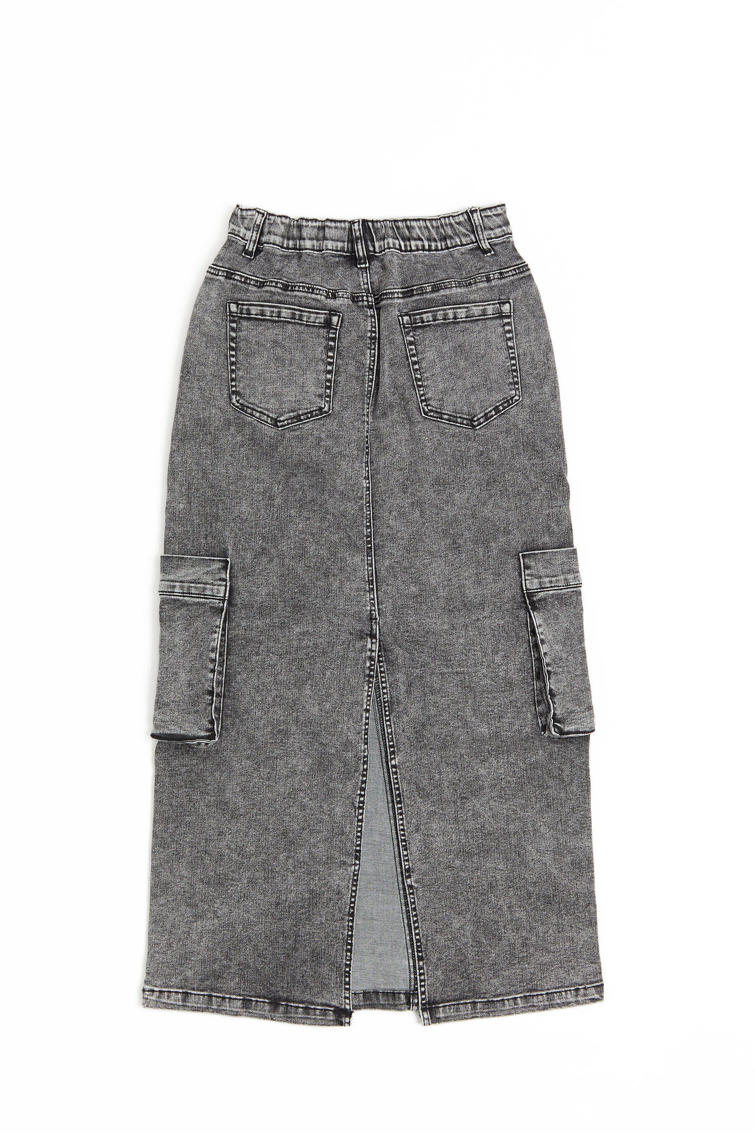 重水洗工裝 開岔長裙(女)