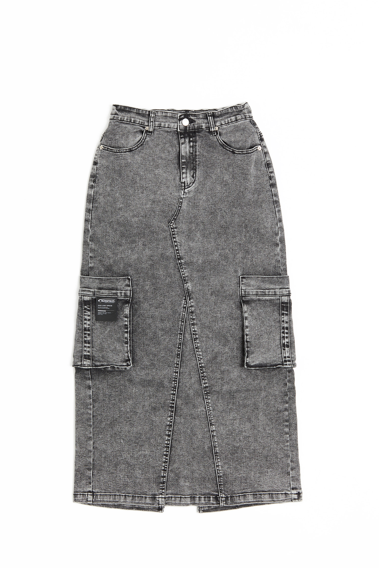 重水洗工裝 開岔長裙(女)