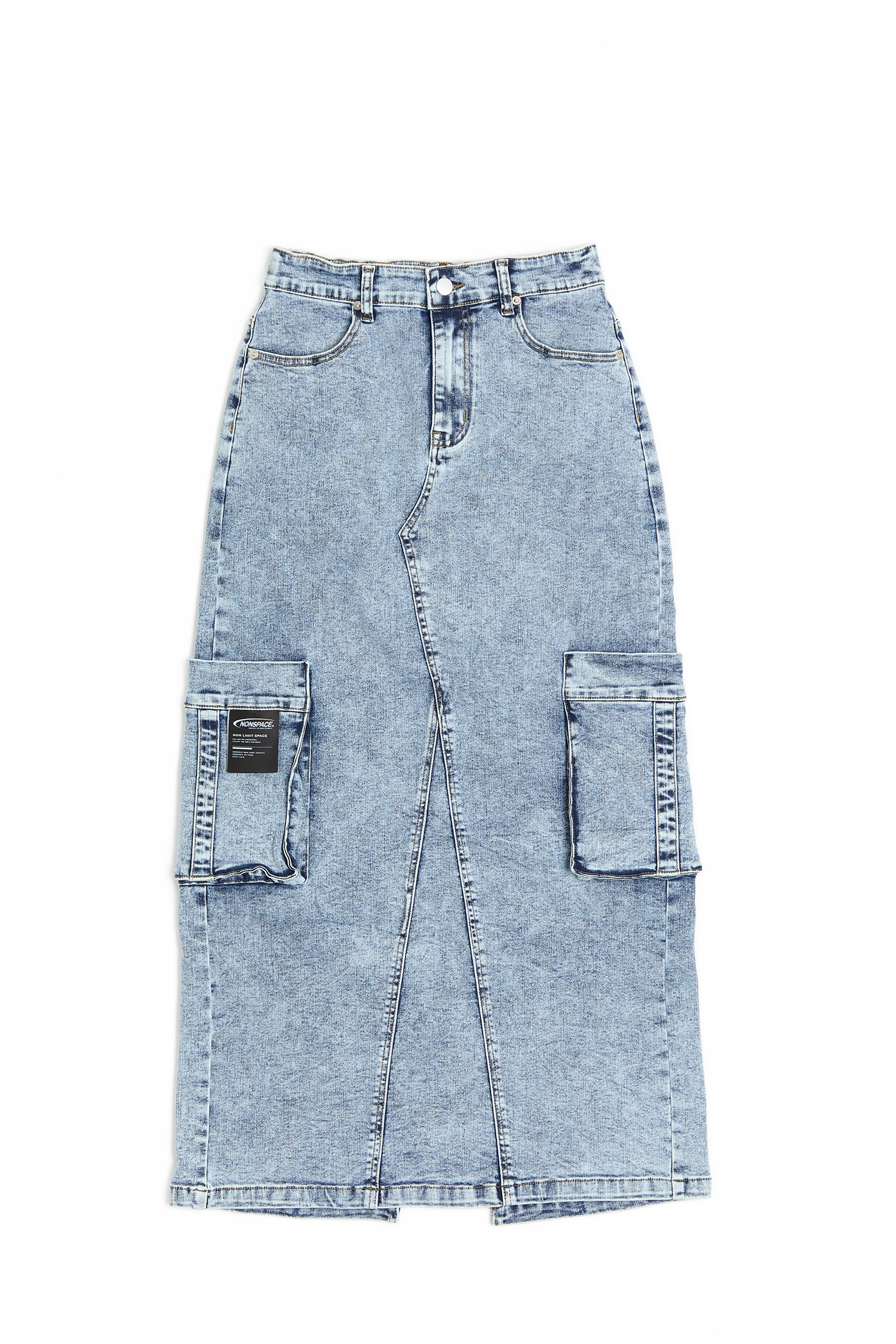 重水洗工裝 開岔長裙(女)