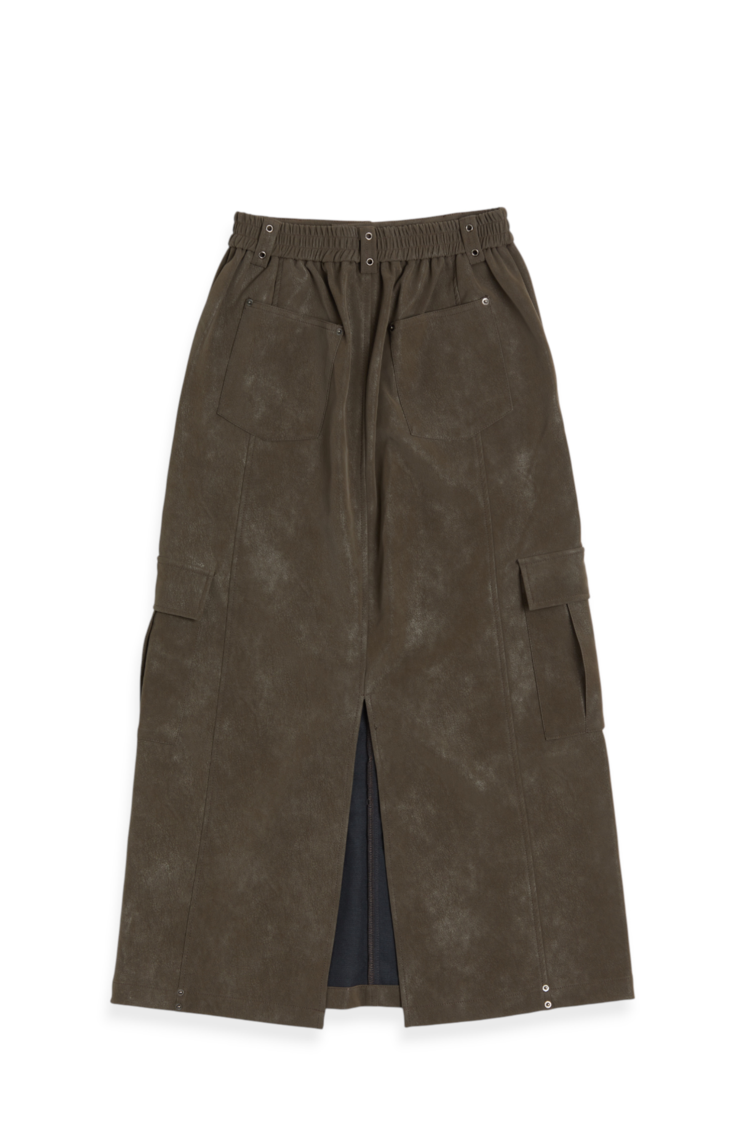 厚磅絨感 剪裁長裙(女)