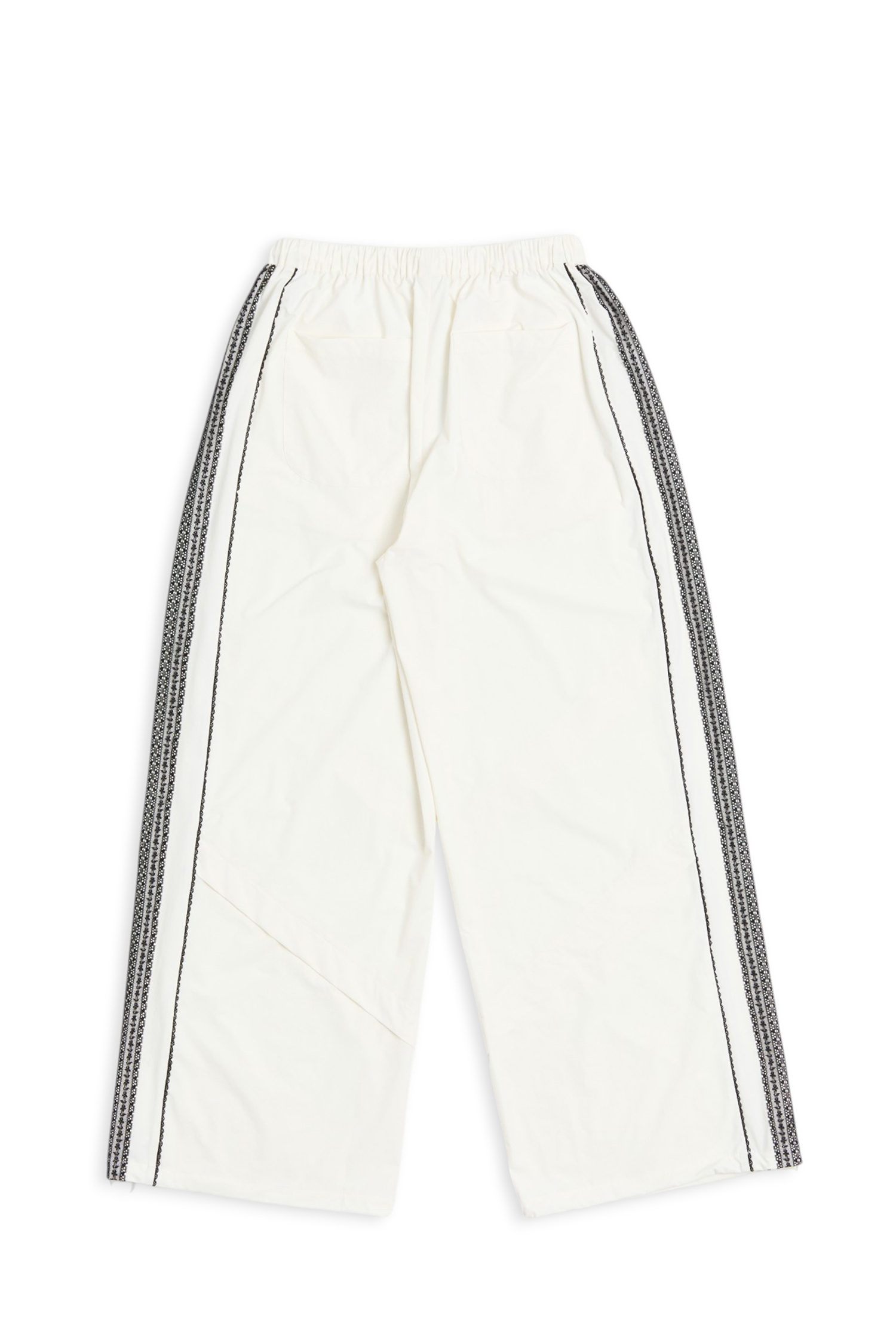 邊線蕾絲直筒褲