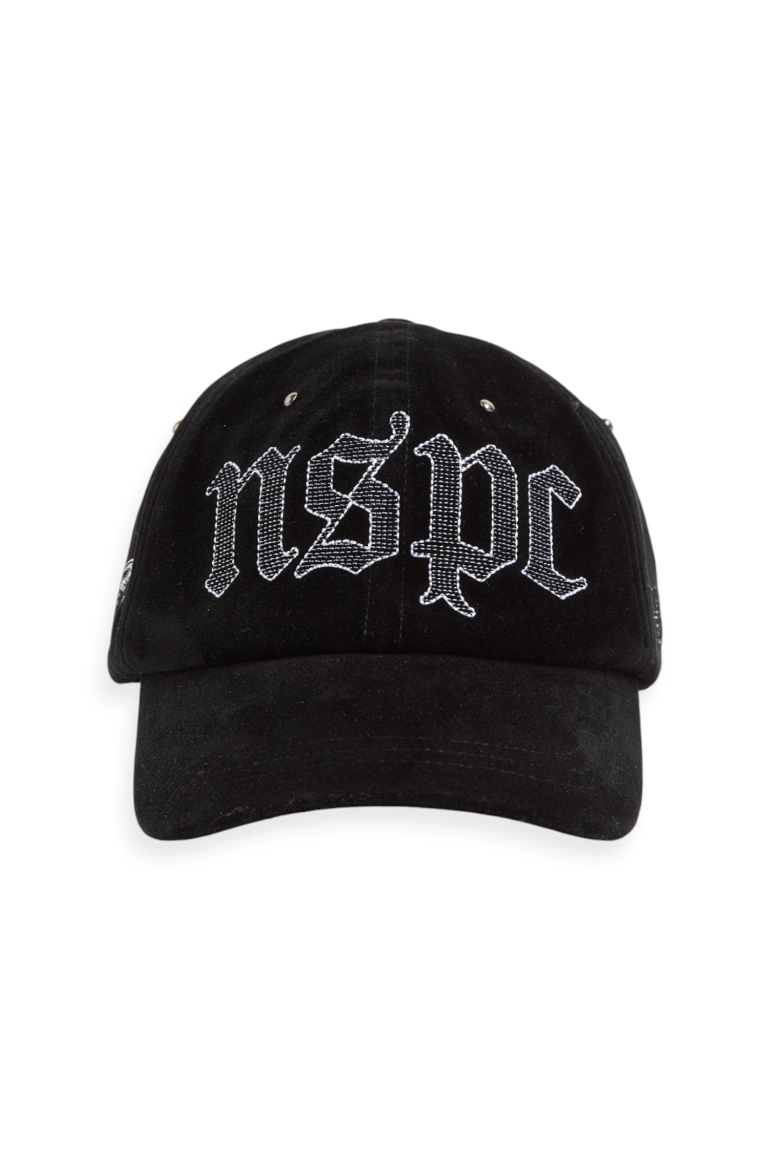 麂皮刺繡 鉚釘帽