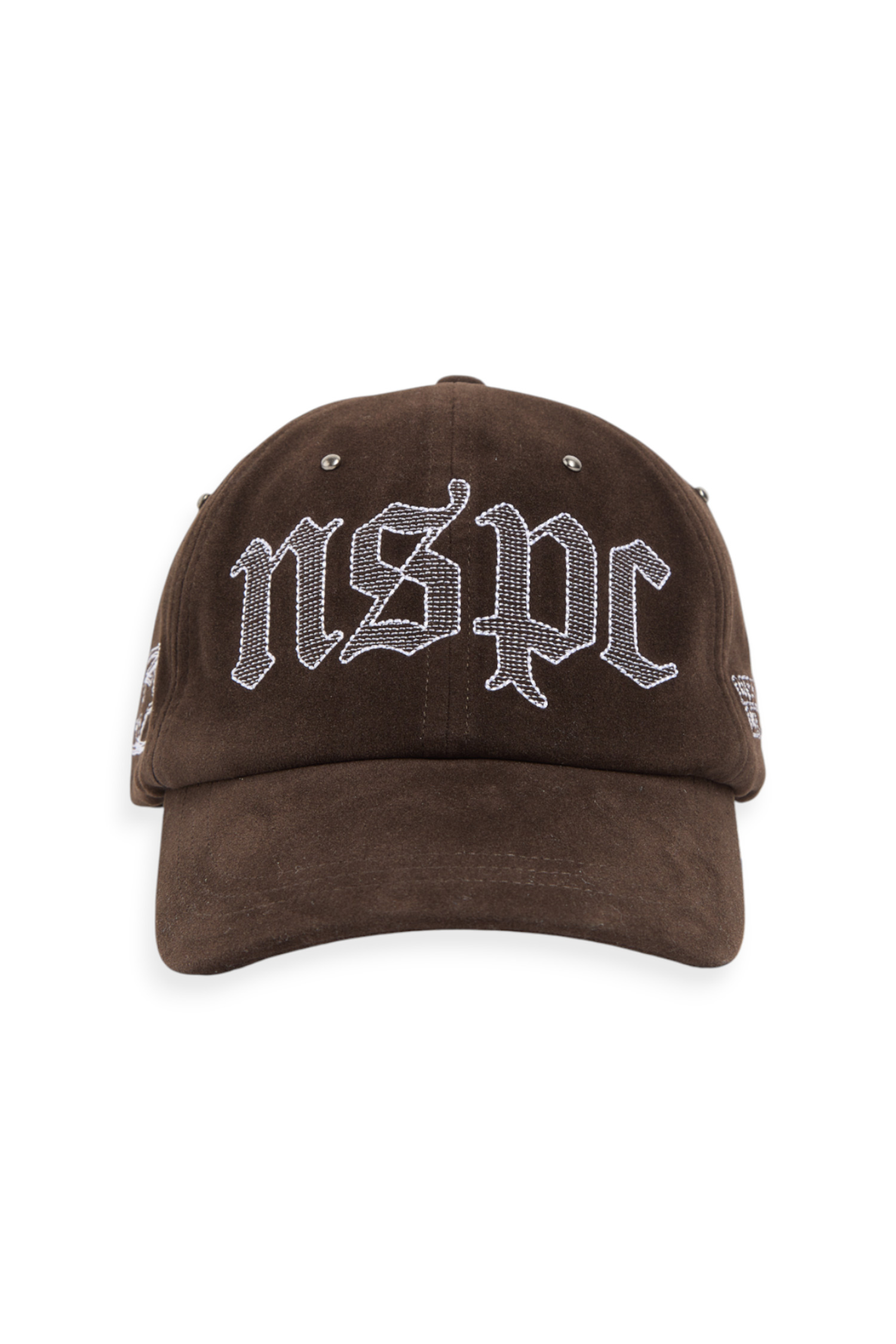 麂皮刺繡 鉚釘帽