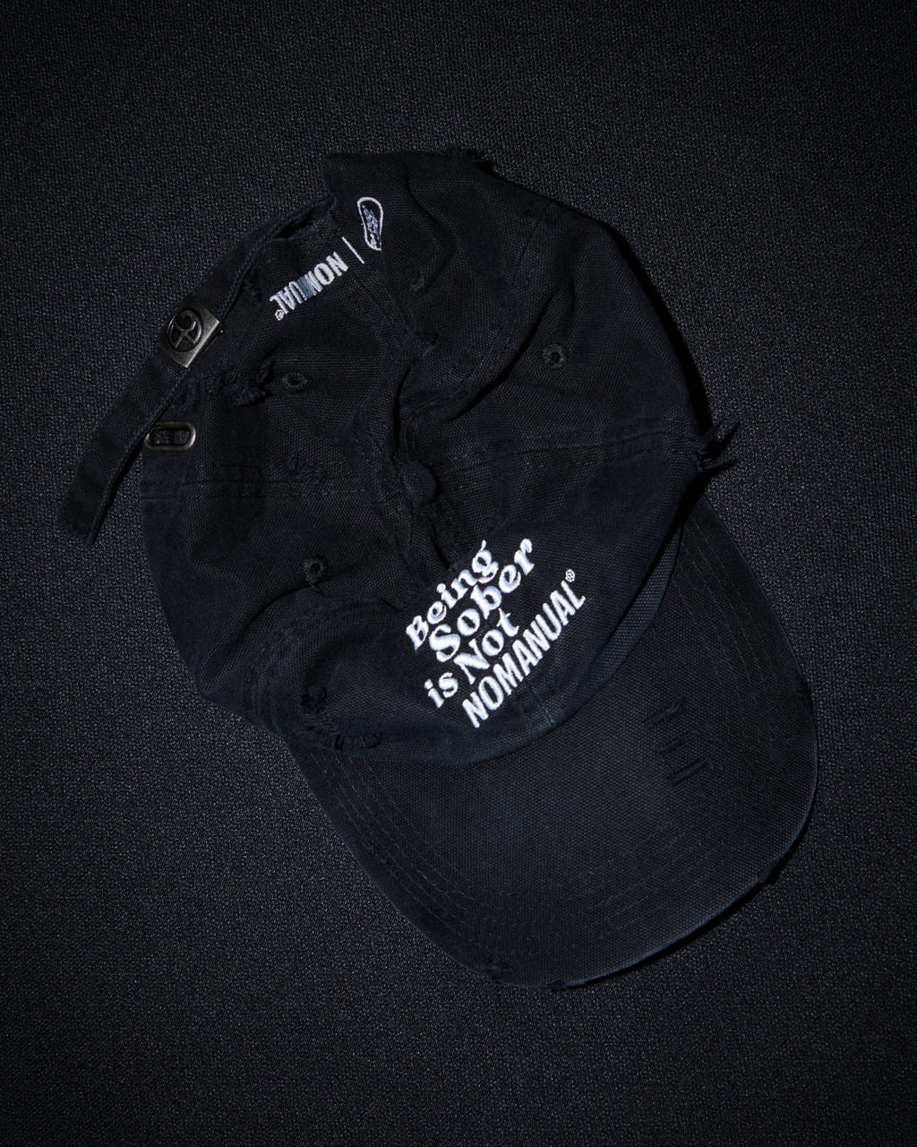 FAKE SOBER X NOMANUAL 棒球帽 DAMAGED BALL CAP
