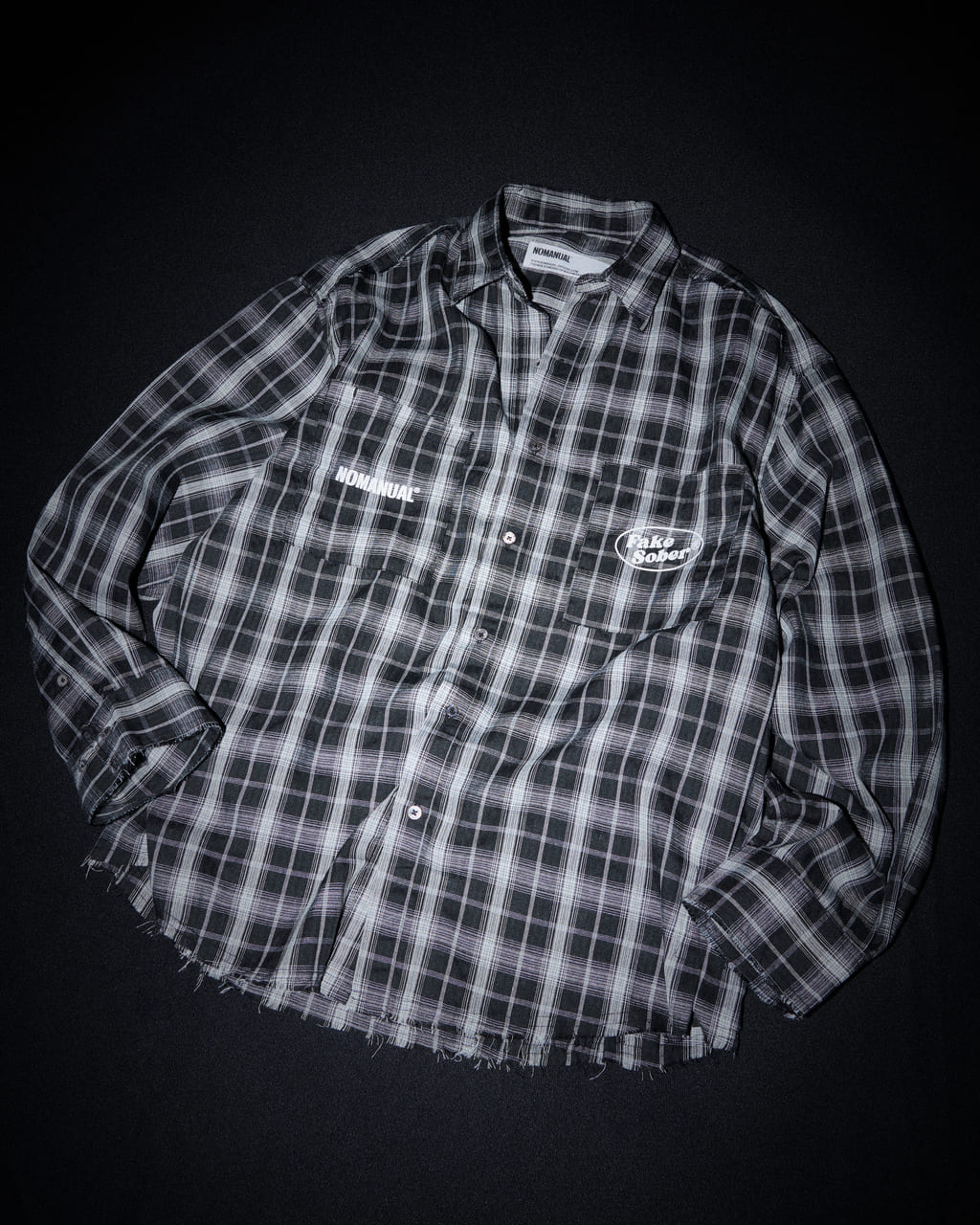 FAKE SOBER X NOMANUAL 格紋長袖襯衫 CHECK SHIRT