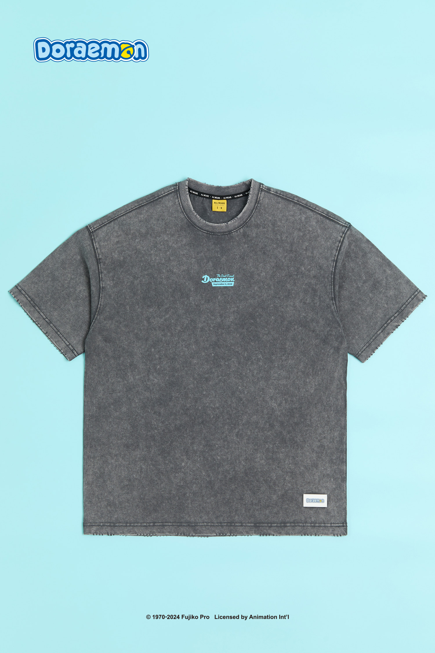 哆啦A夢 美味甜點 水洗印花短袖上衣