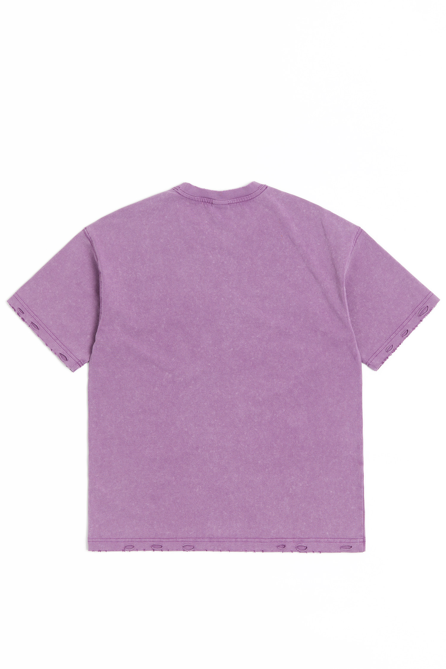 TOM AND JERRY 水洗磨破印花短袖上衣